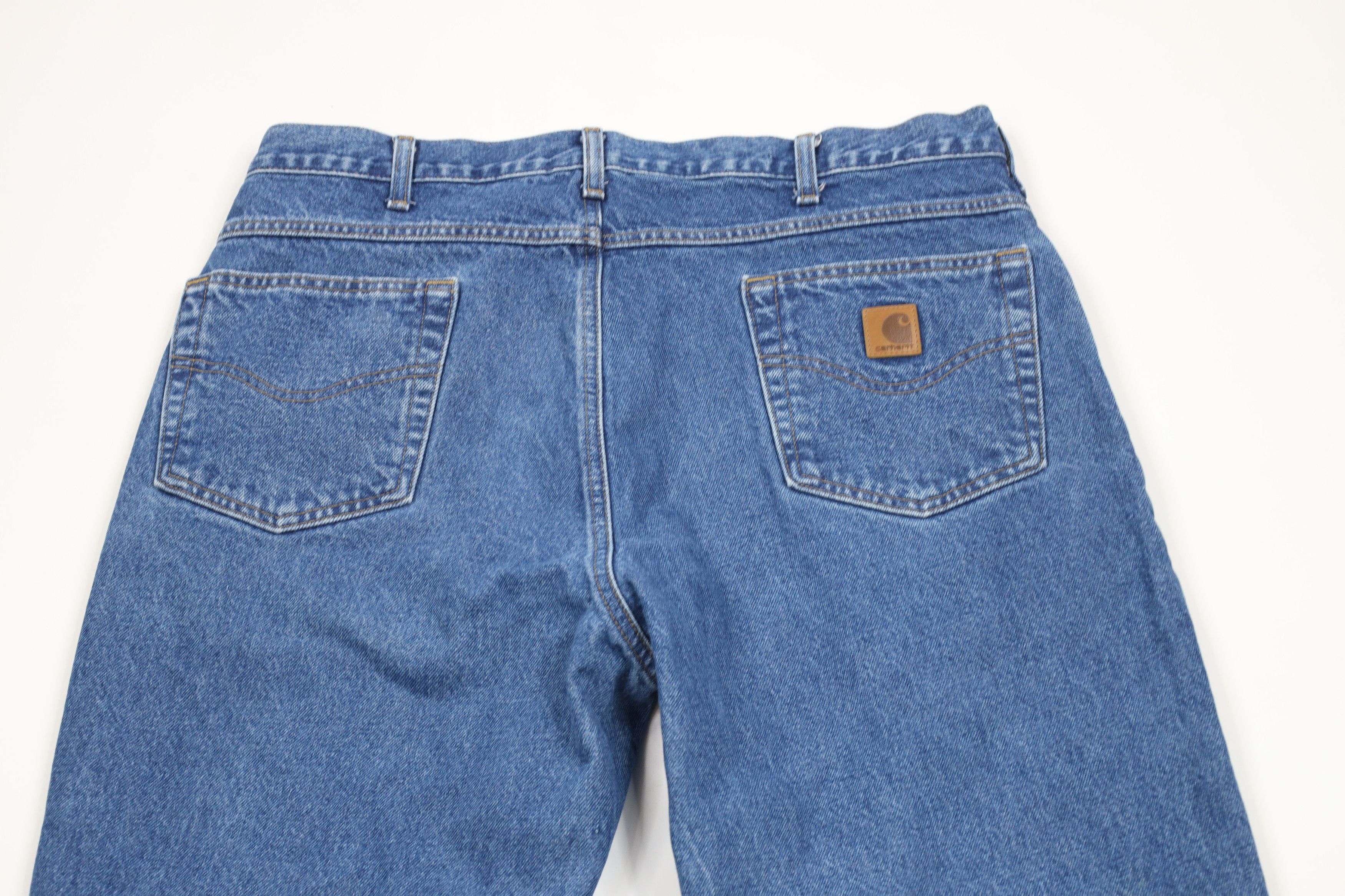 Carhartt × Vintage Vintage Y2K Carhartt Spell Out Relaxed Fit Denim Jeans Blue Size US 38 / EU 54 - 10 Thumbnail