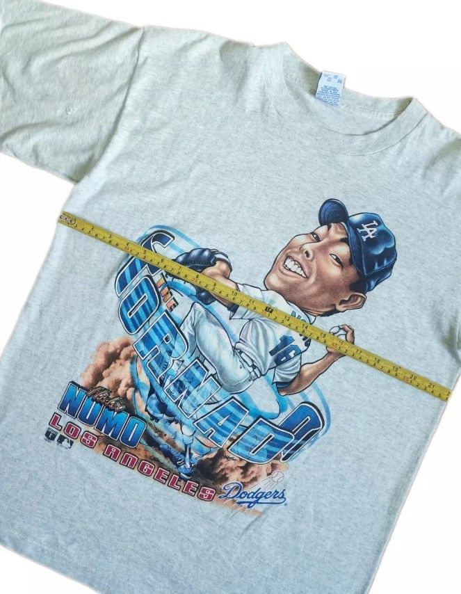 MLB × Salem Sportswear × Vintage Vintage Hideo Nomo "The Tornado" Caricature 90s t-shirts Size US L / EU 52-54 / 3 - 10 Thumbnail