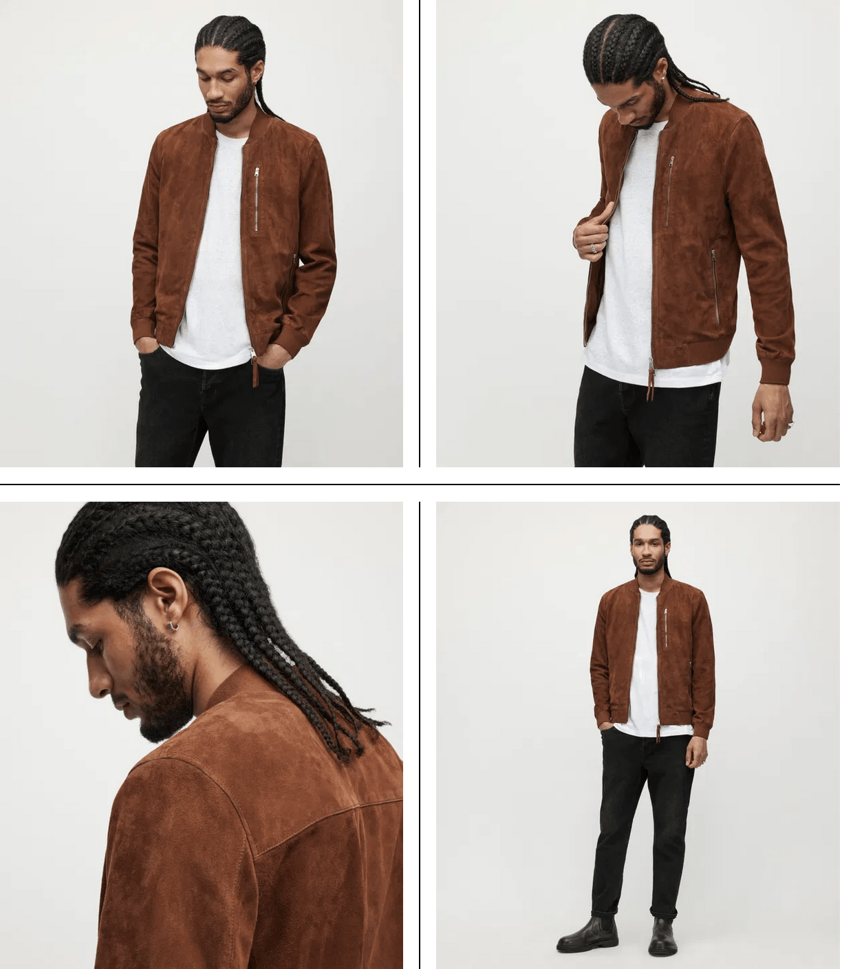 Allsaints ALLSAINTS Kemble Suede Brown Camel Bomber Jacket Coat M Size US M / EU 48-50 / 2 - 1 Thumbnail
