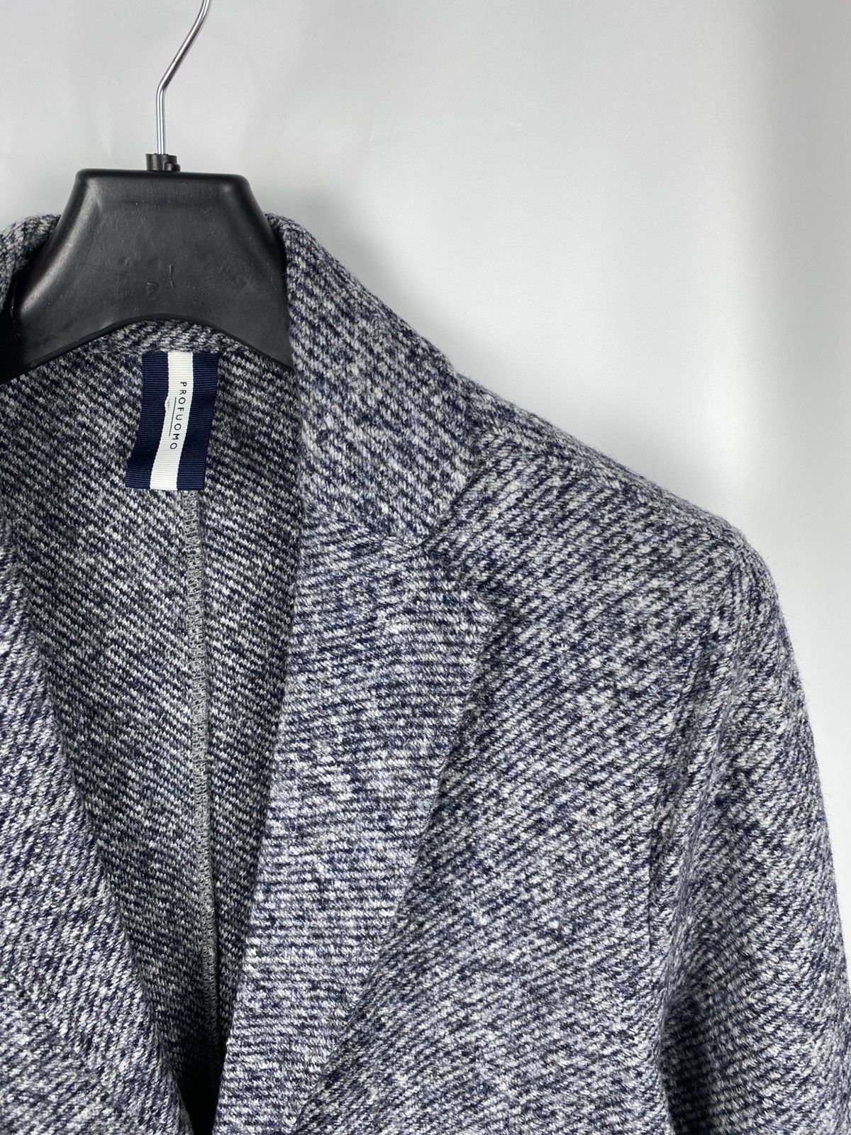 Other Profuomo Unlined Blazer Knit Melange Wool Cotton size 52 Size 42L - 2 Thumbnail