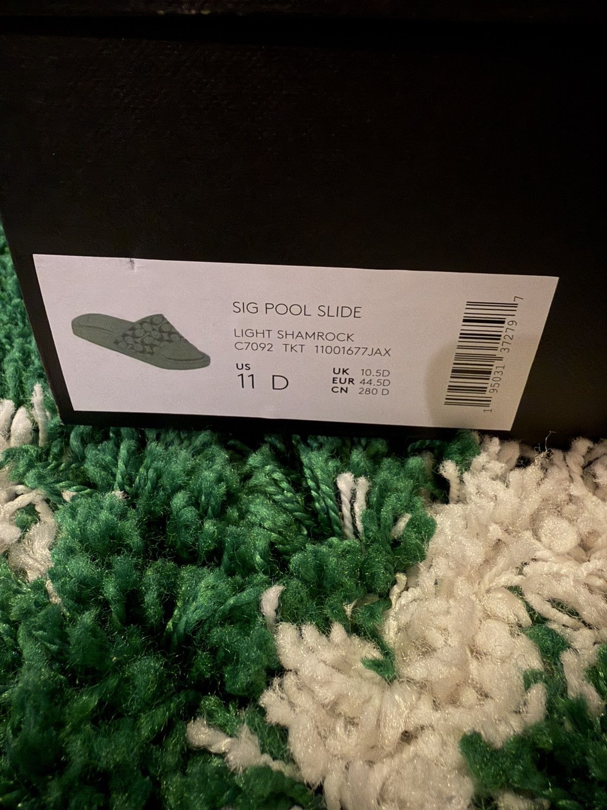 Coach C Monogram Green Signature Pool Slides 11 Size US 11 / EU 44 - 6 Thumbnail