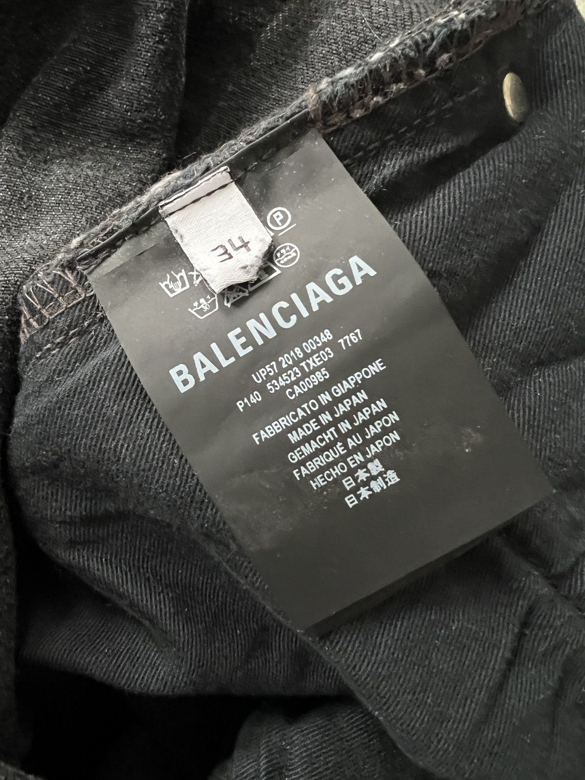 Balenciaga FW 18 Charcoal Whiskered Bootcut Denim - 34 Size US 34 / EU 50 - 8 Thumbnail