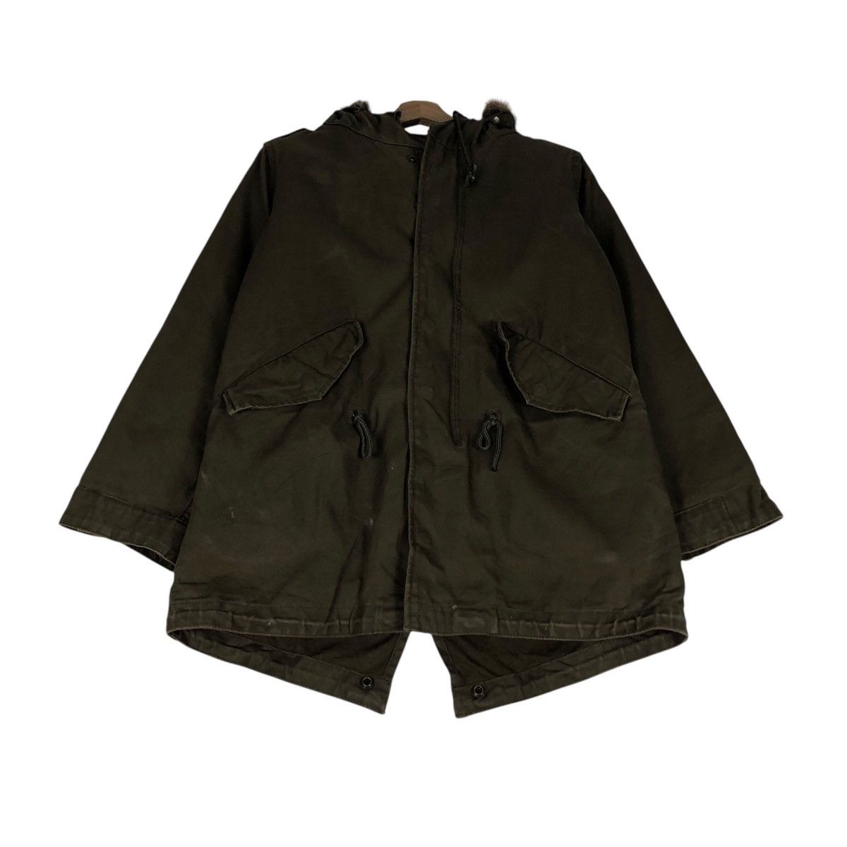Japanese Brand TETSU Olive Military Oversized Parka / Deep Mods Shape Size US M / EU 48-50 / 2 - 3 Thumbnail