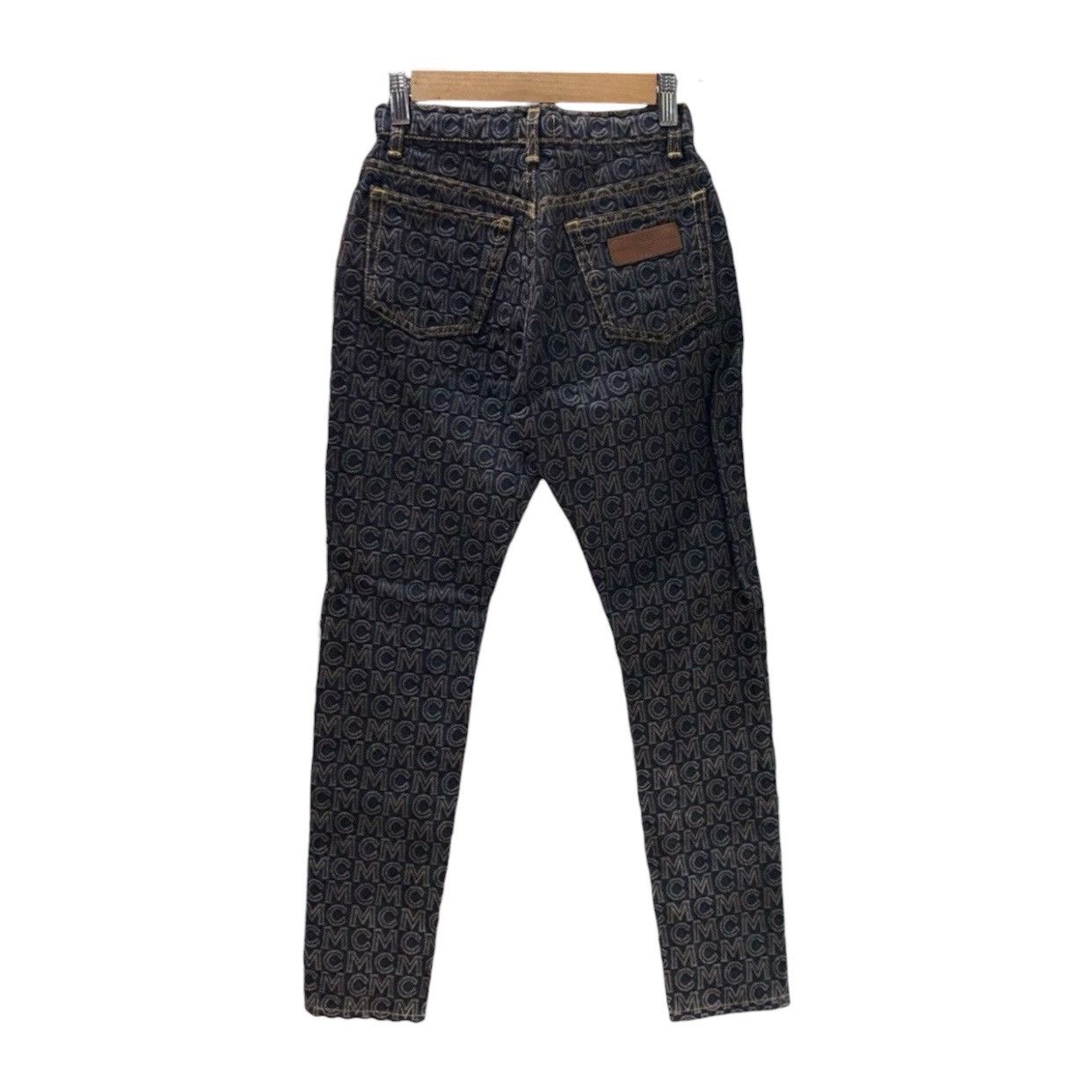 MCM Vintage MCM Monogram All Over Print Denim Pants Black/Grey Size US 26 / EU 42 - 2 Thumbnail