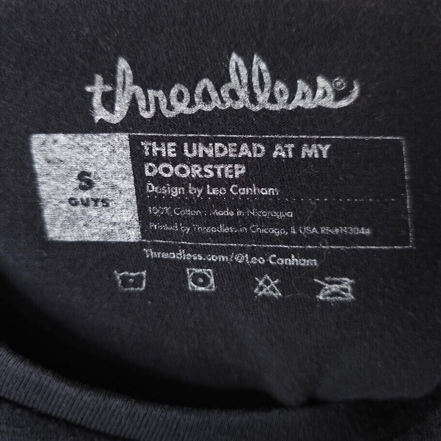 Threadless Zombie T Shirt Mens Size Small Black Undead At My Doorstep Size US S / EU 44-46 / 1 - 4 Thumbnail