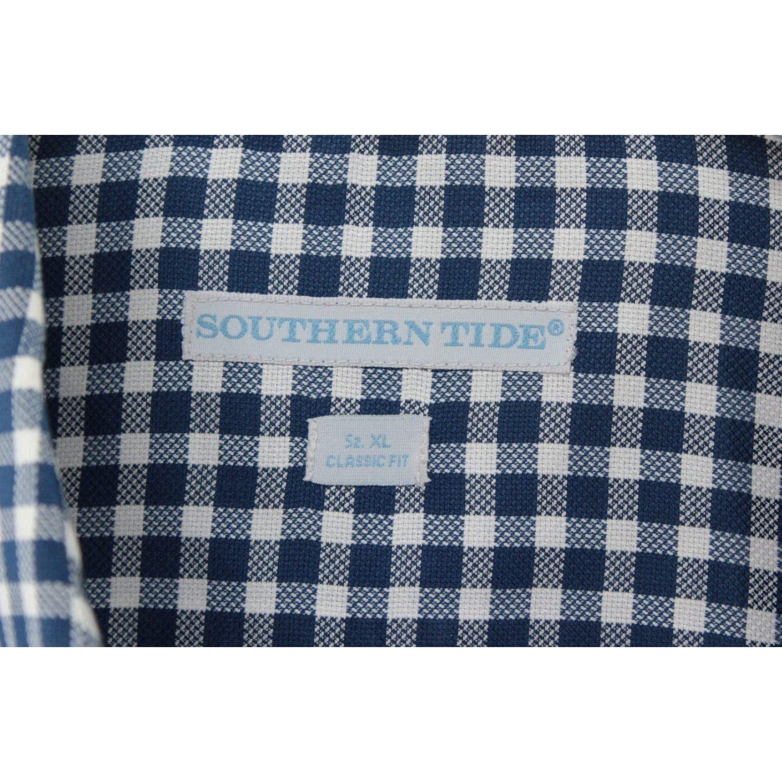 Southern Tide Southern Tide Button-Down Shirt Men's XL Blue White Gingham Plaid Long Sleeve Classic Collared Size US XL / EU 56 / 4 - 5 Thumbnail