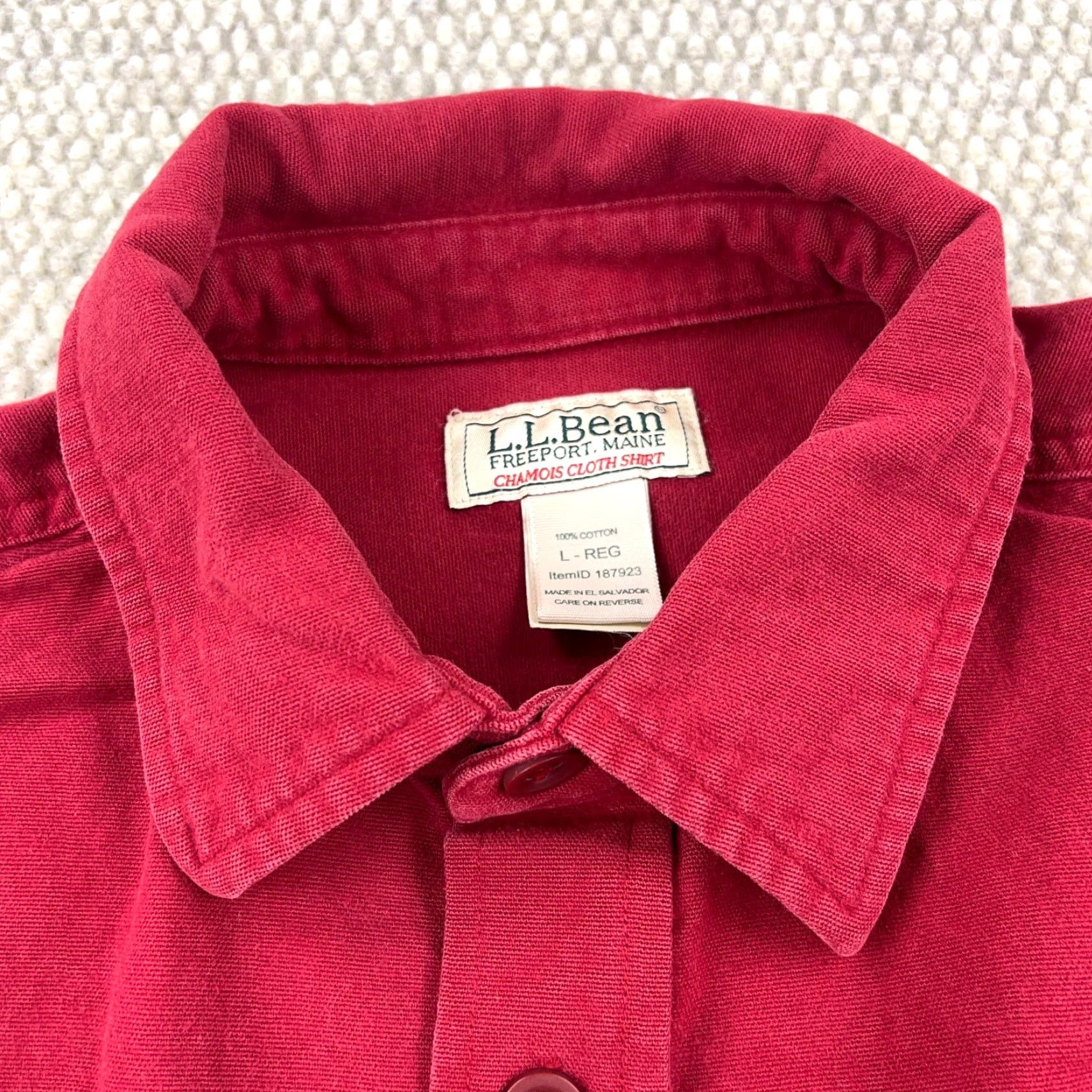 Vintage VINTAGE L.L. Bean Shirt Men Large Red Button-Up Flannel Heavyweight Cotton Long Sleeve Size US L / EU 52-54 / 3 - 4 Thumbnail