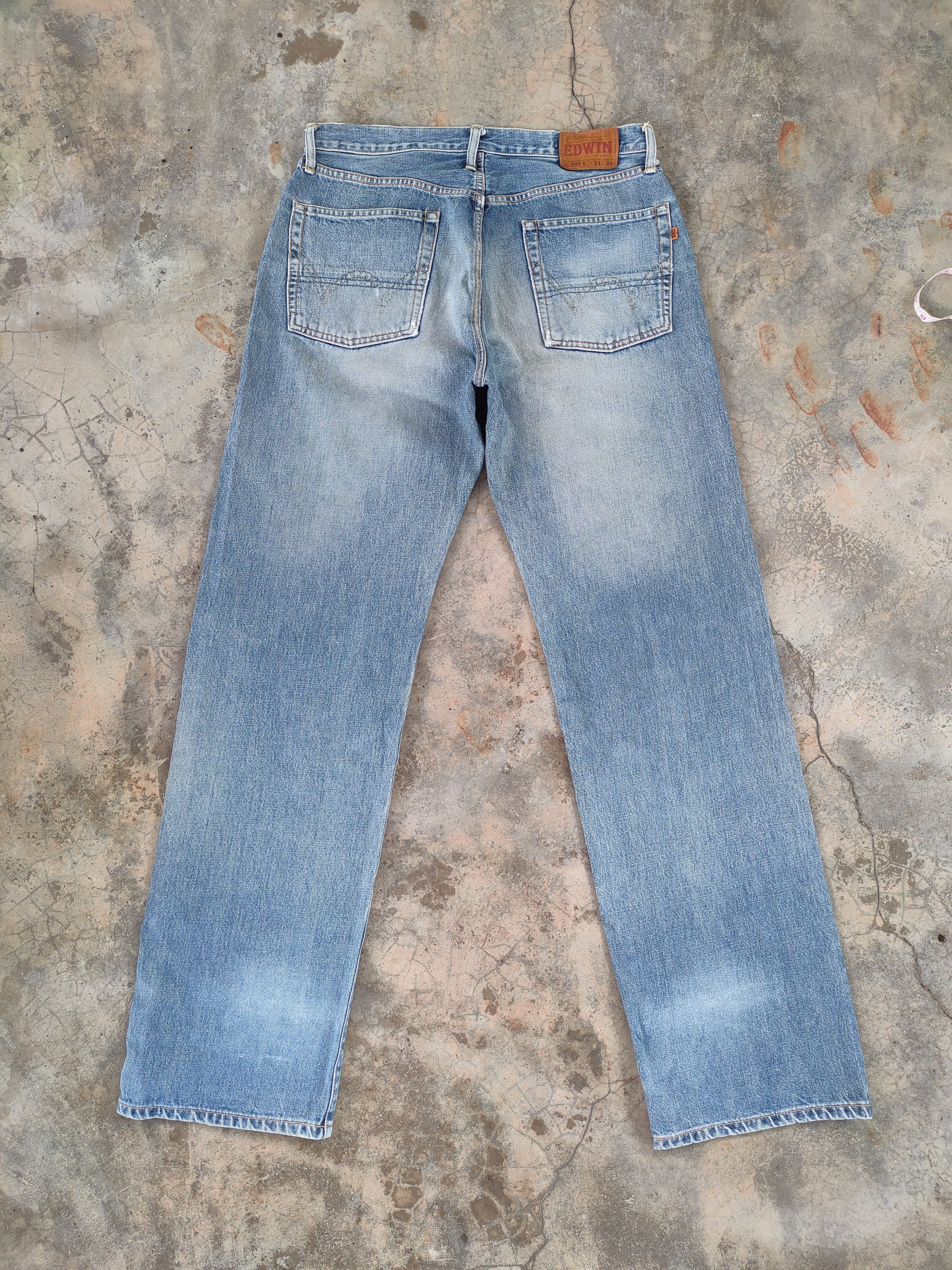 Edwin W34 VINTAGE EDWIN 505X SELVEDGE FADED DENIM PANTS Size US 34 / EU 50 - 8 Thumbnail