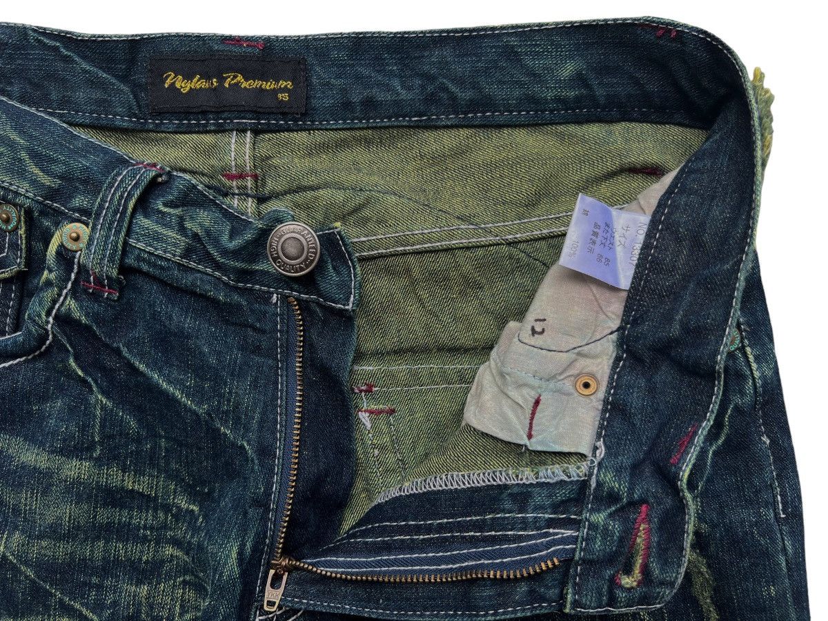 Other 🔥 Rare Nylaus Premium Wings Punk Denim Faded Jeans 33x28 Size US 33 - 9 Thumbnail