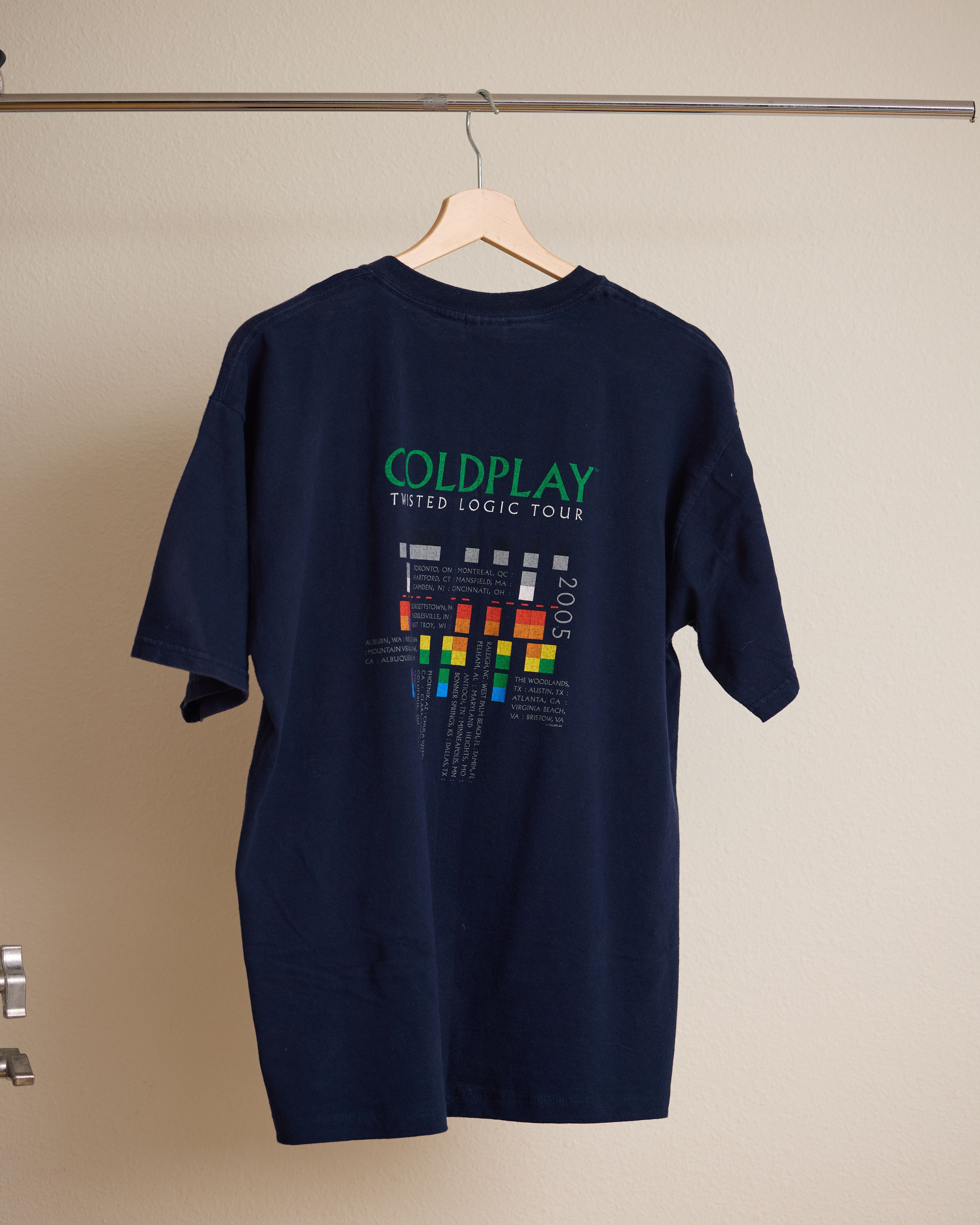 Vintage Vintage 2005 Coldplay Twisted Logic X&Y Tour Shirt Size US L / EU 52-54 / 3 - 3 Thumbnail