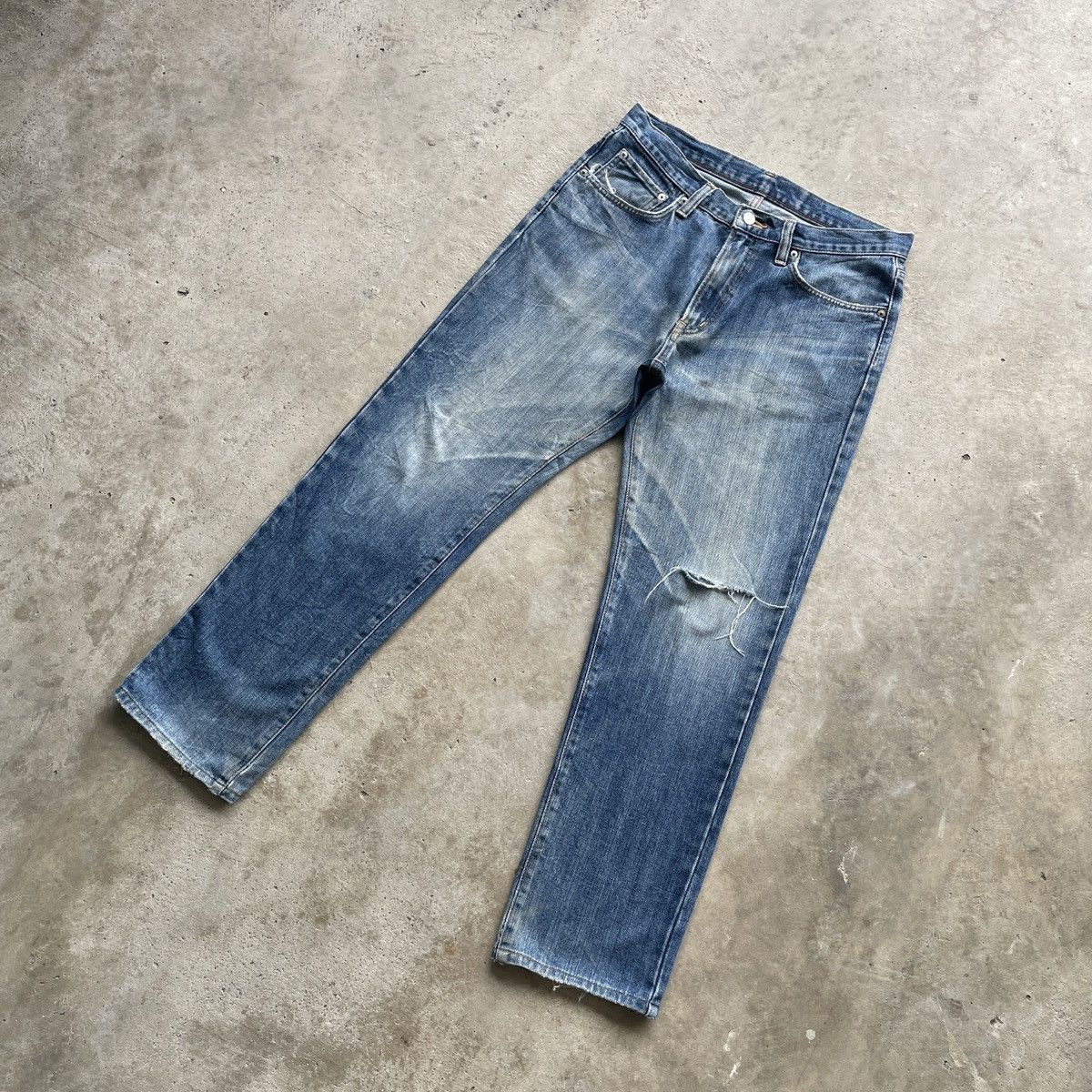 Edwin × Japanese Brand W32 Vintage Edwin Made In Japan Faded Distressed Jeans Pants Size US 32 / EU 48 - 2 Thumbnail