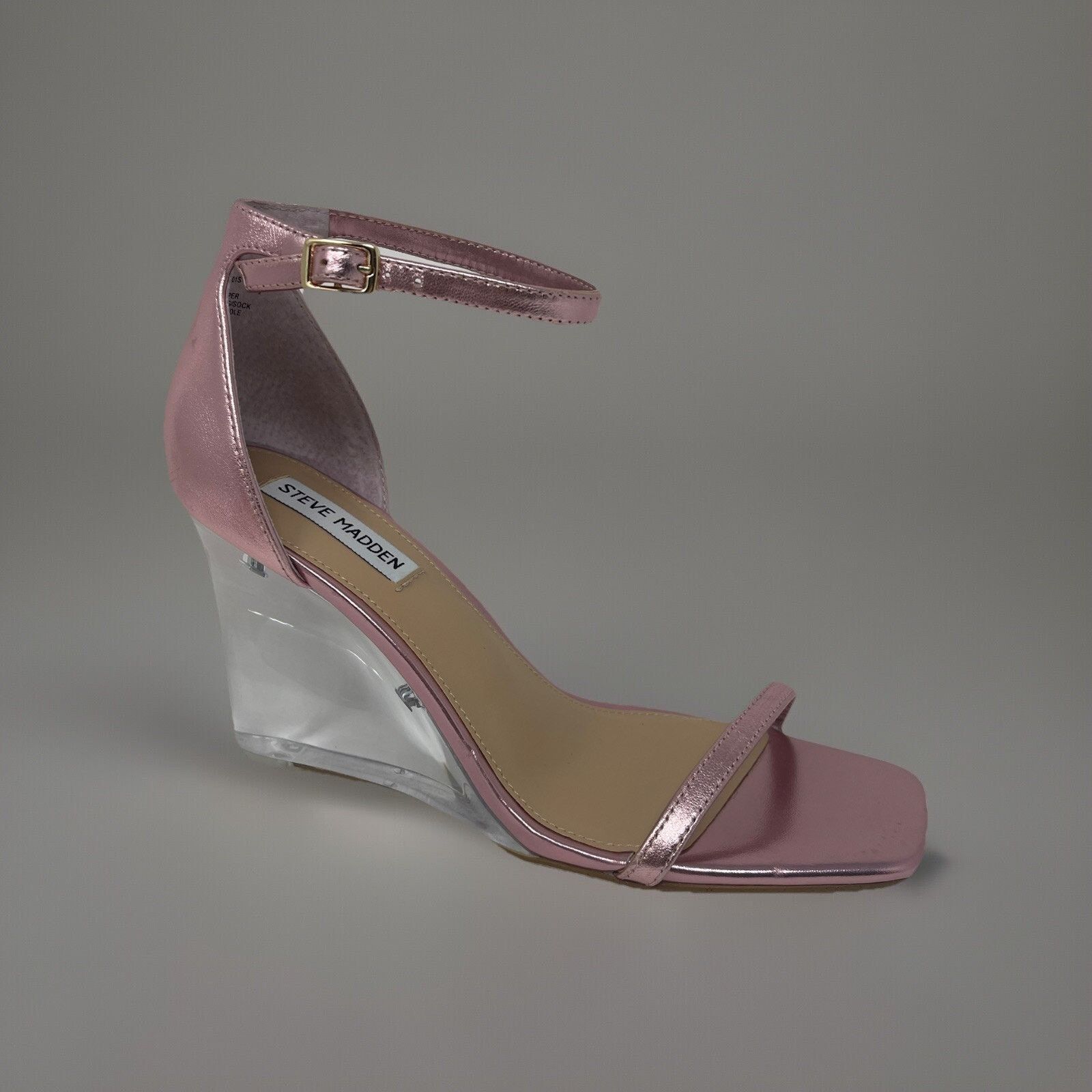 Steve Madden Steven Madden Isobel Sandals 10M Pink Metallic Clear Wedge Size US 10 / IT 40 - 4 Thumbnail