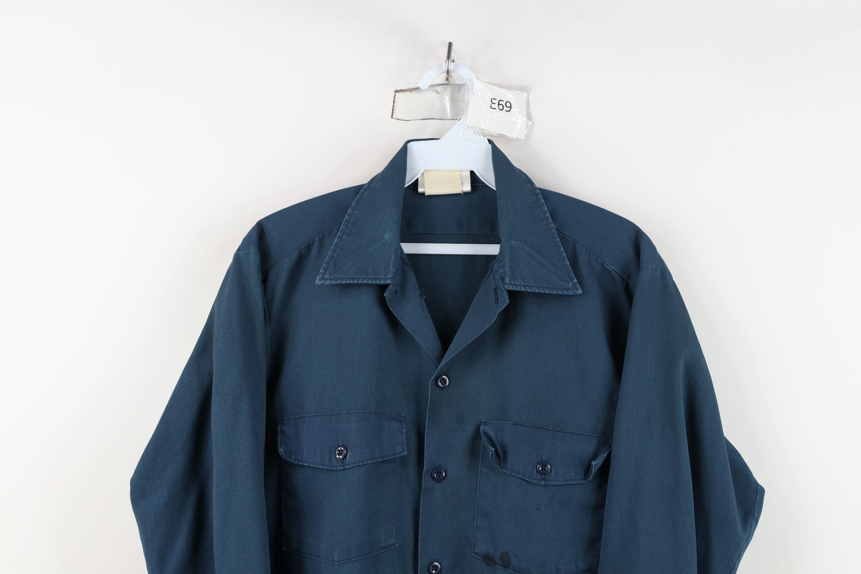 Dickies Vintage 90s Dickies Workwear Mechanic Button Shirt USA Size US M / EU 48-50 / 2 - 2 Thumbnail