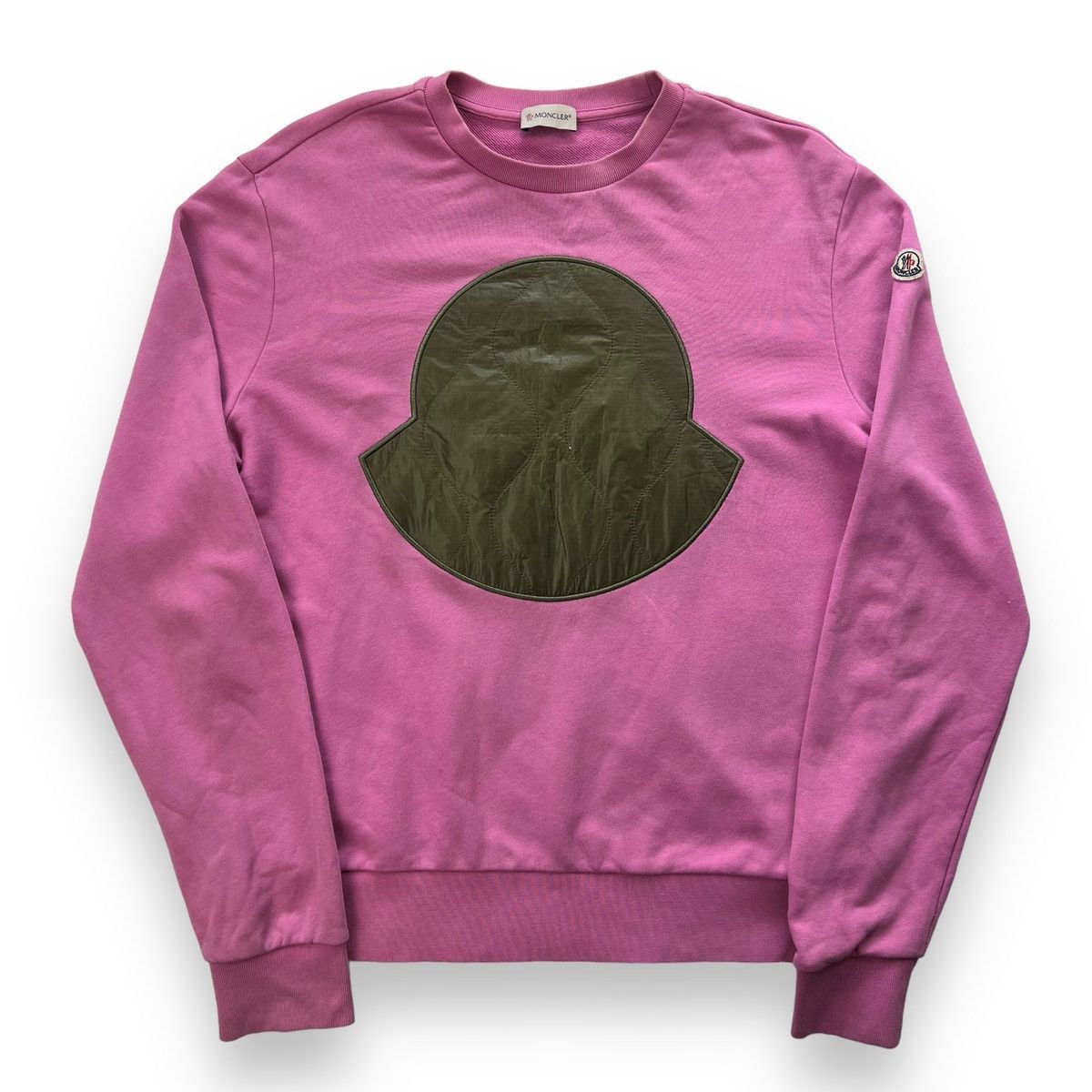 Moncler Moncler Pink Quilted Sweatshirt Size US L / EU 52-54 / 3 - 2 Thumbnail