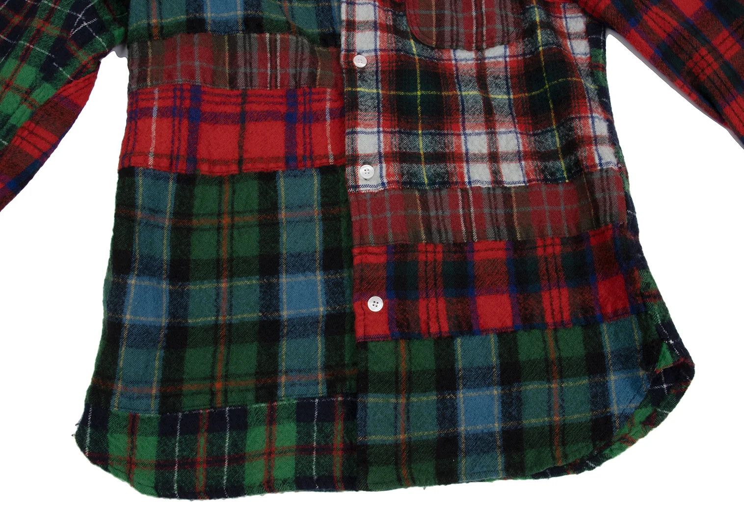 Junya Watanabe Wool Crazy Check Flannel Shirt in Red and Green S Size US S / EU 44-46 / 1 - 9 Thumbnail
