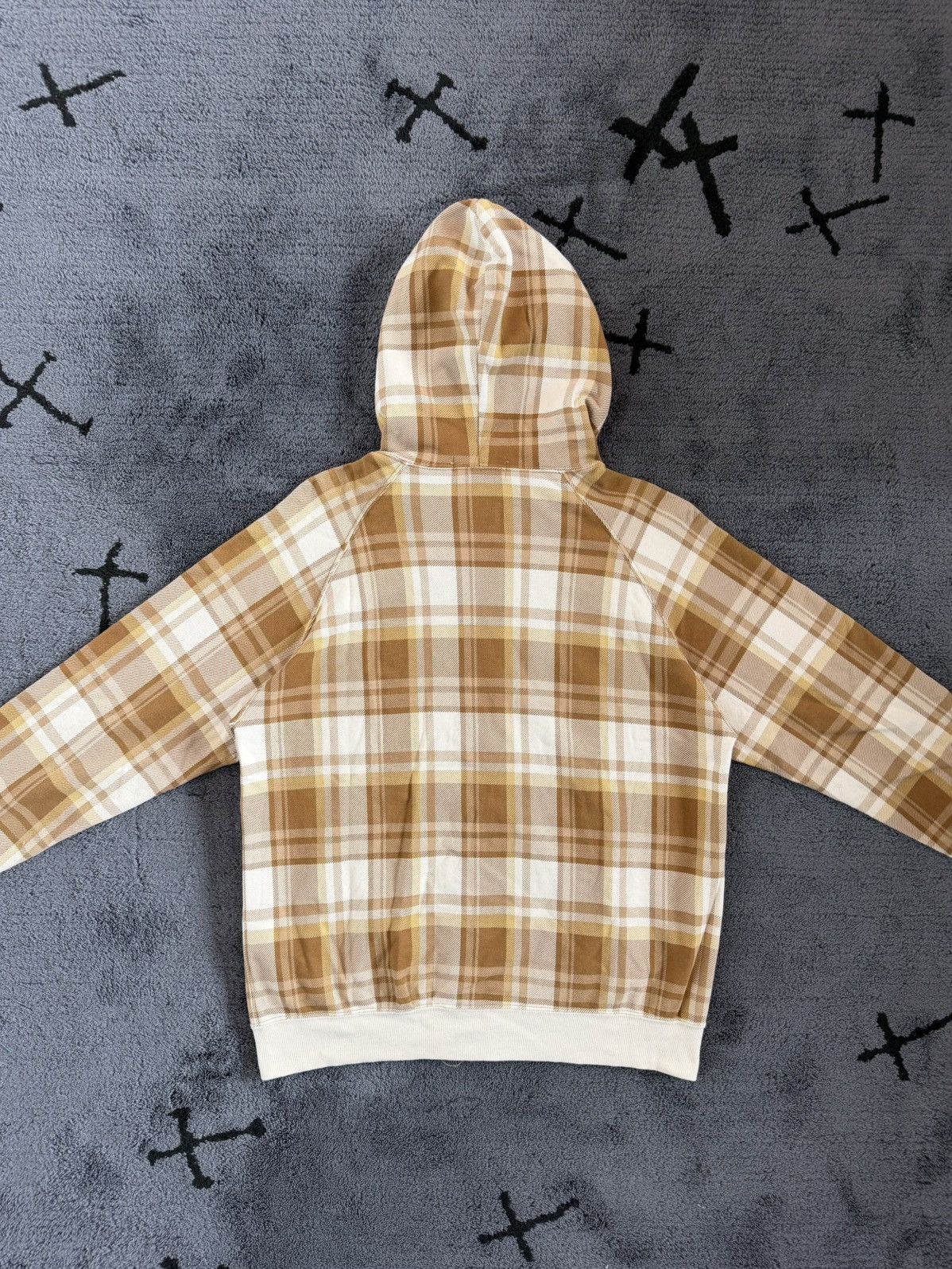 Bape 00s Bape Plaid Beige Zip Up Hoodie Size US M / EU 48-50 / 2 - 3 Thumbnail