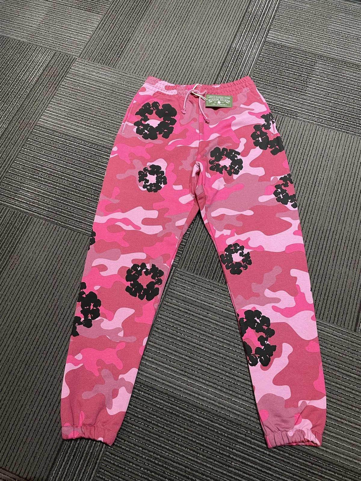 DENIM TEARS Small Denim Tears Sweatpants Pink Camo Size US 30 / EU 46 - 1 Thumbnail