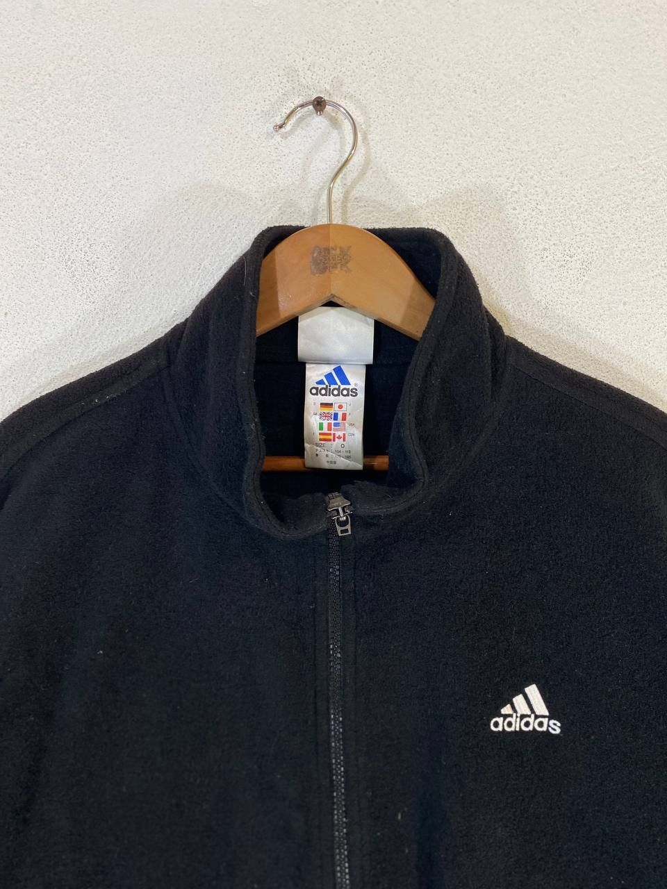 Adidas vintage adidas black fleece jacket Size US XXL / EU 58 / 5 - 3 Thumbnail