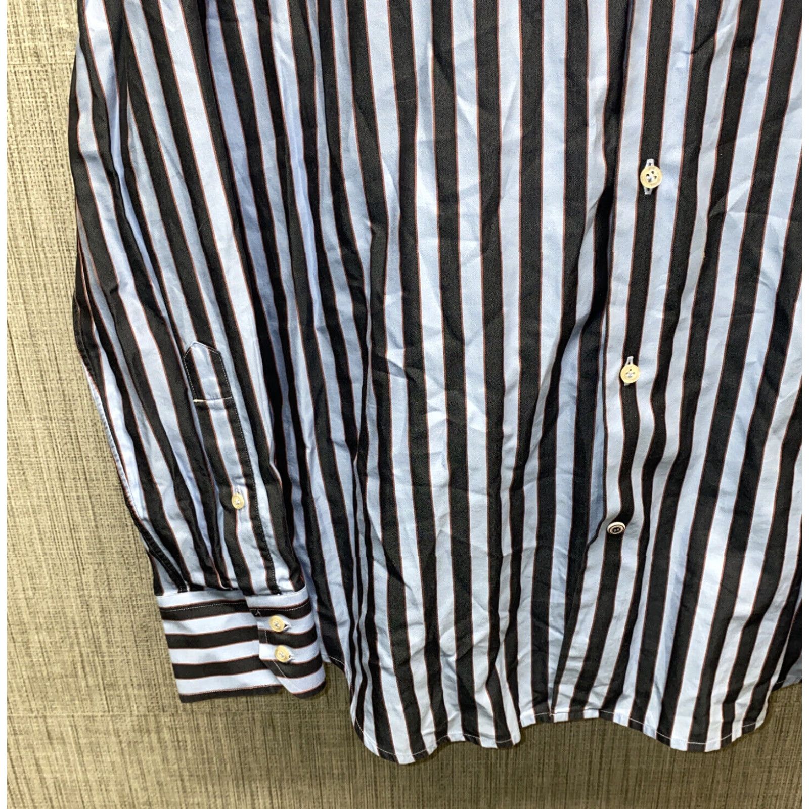 Robert Graham Robert Graham Long Sleeve Striped Button Down Shirt Blue XL Mens Size US XL / EU 56 / 4 - 4 Thumbnail