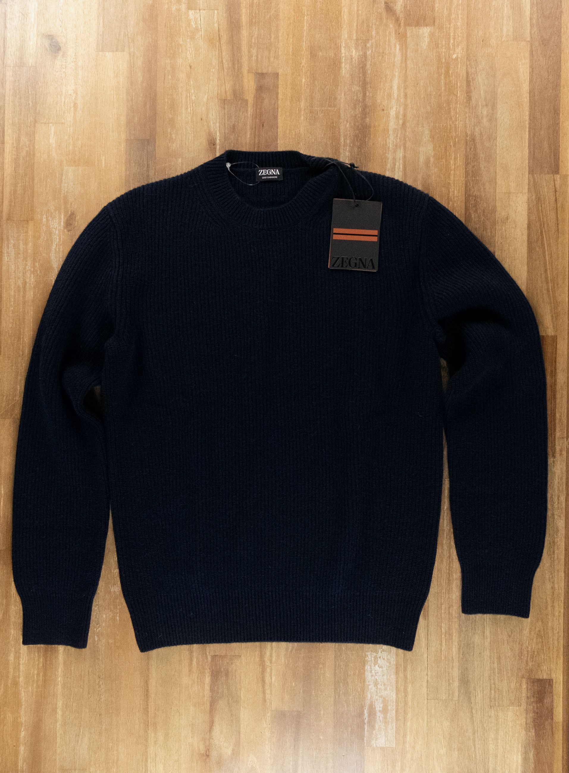 Ermenegildo Zegna ZEGNA Oasi Cashmere navy blue sweater Size Large / 52 Size US L / EU 52-54 / 3 - 1 Thumbnail