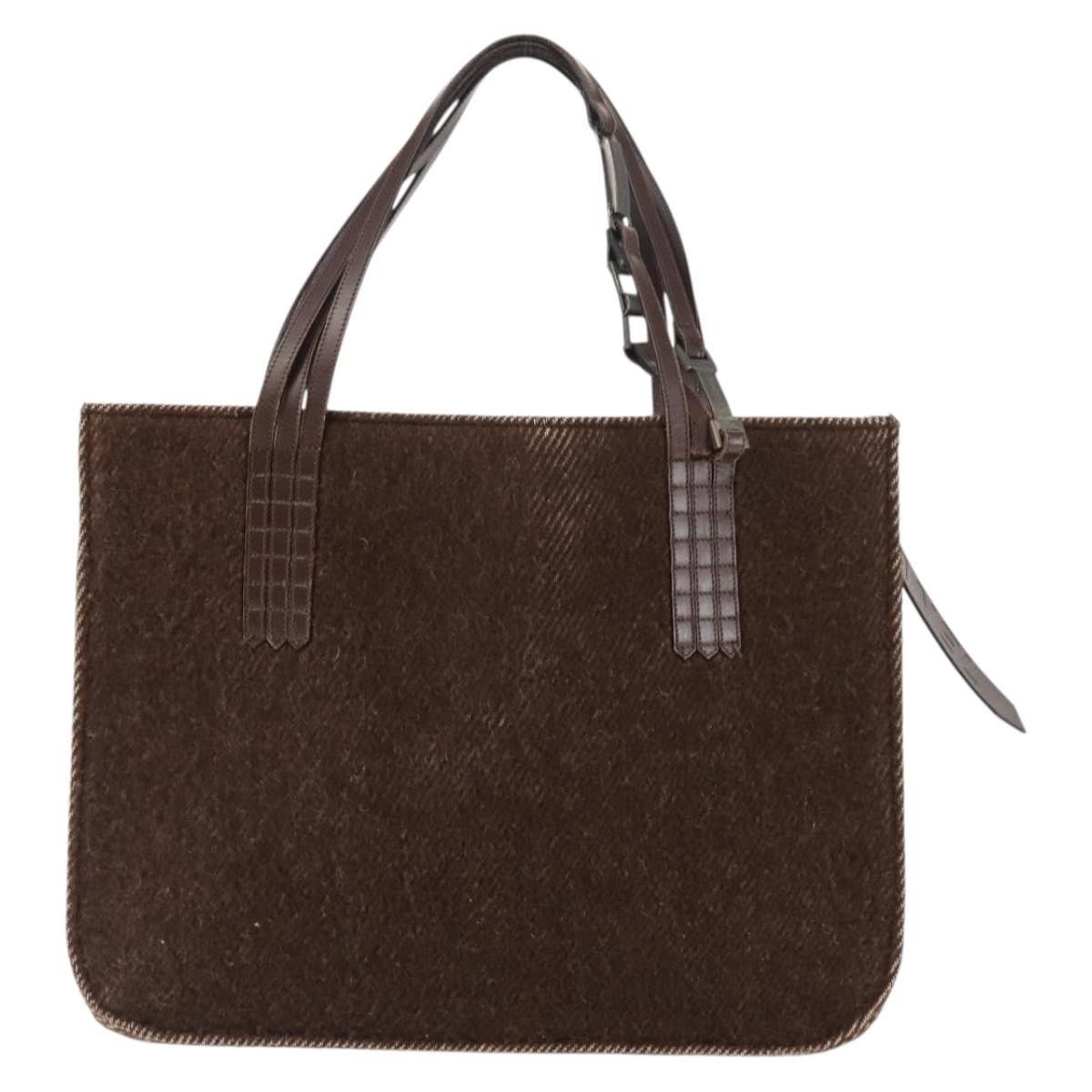 Chanel Chanel Tote Bag Wool Brown CC Size ONE SIZE - 2 Thumbnail