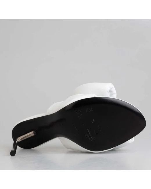 Off-White o1gr1nt1124 Nappa Bow High Allen Pointed Heels in White Size US 5 / IT 35 - 4 Thumbnail