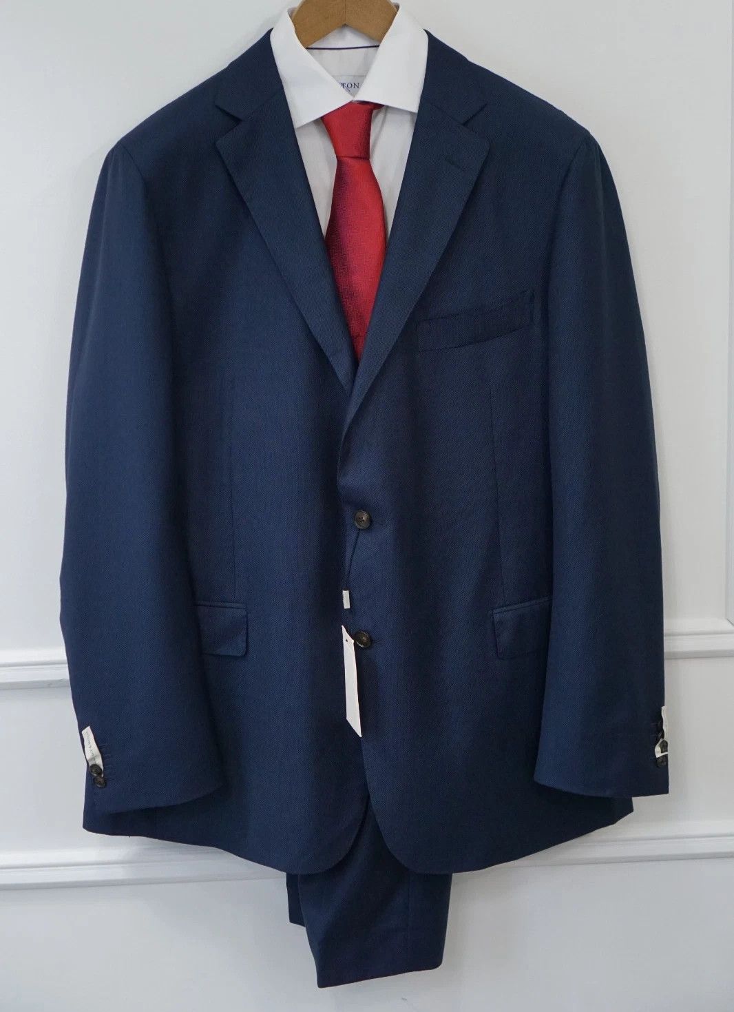 Suitsupply Men Suitsupply Suit Sienna Wool Vitale Barberis Blue UK/US50 Size 50R - 1 Thumbnail