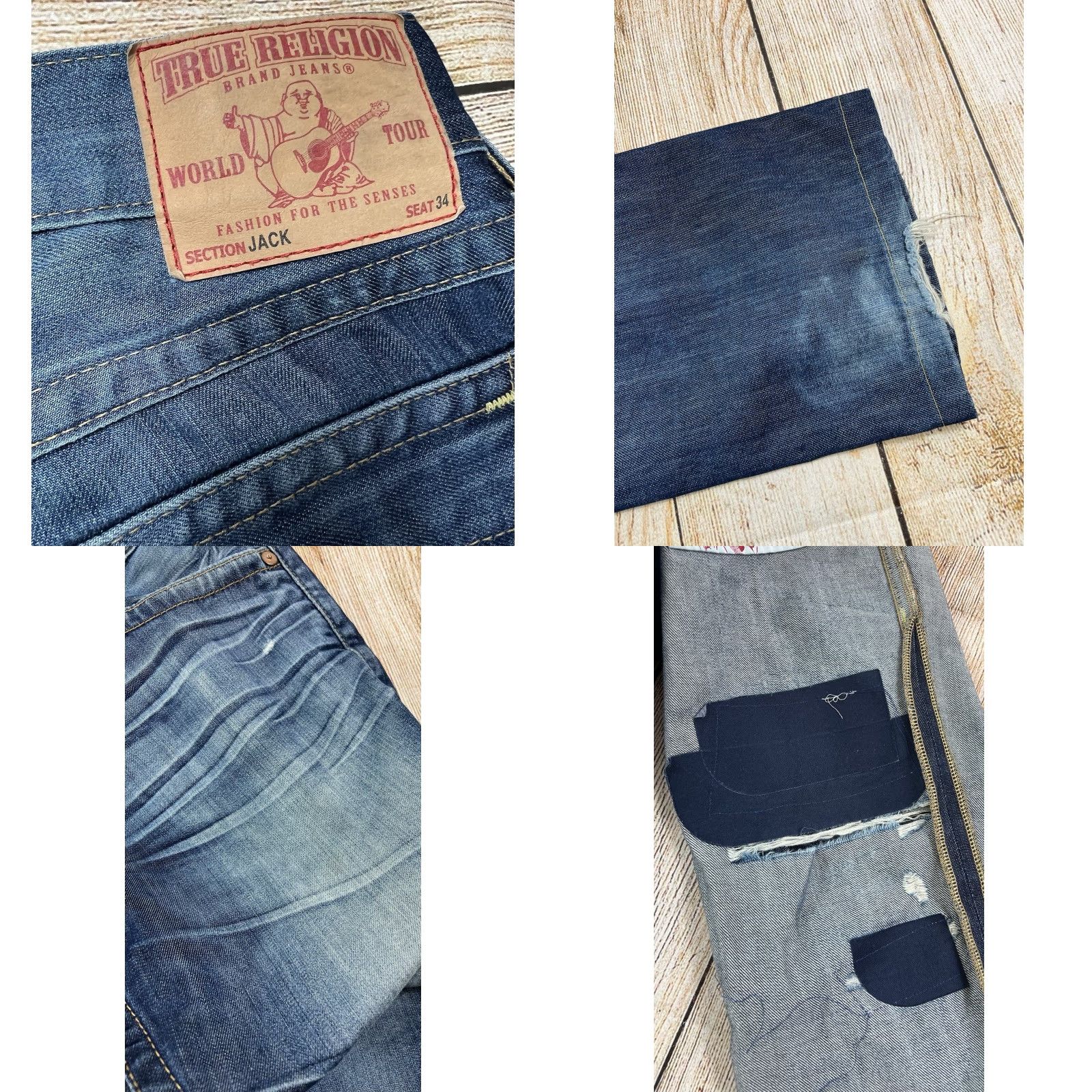 True Religion VINTAGE True Religion Jeans Mens Denim Blue 33 USA Straight 34 Inseam Regular Waist 33 In Made In USA Size US 33 - 8 Thumbnail