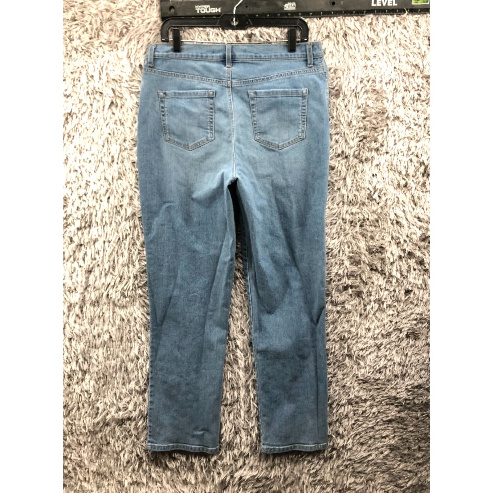 Gloria Vanderbilt Gloria Vanderbilt Amanda Jeans Size 12 Womens Mid Rise Dark Wash Blue Denim Jeans Regular Rise 30in 5-Pocket Design Belt Loops Zipper Button Size 34" / US 12 / IT 48 - 5 Thumbnail