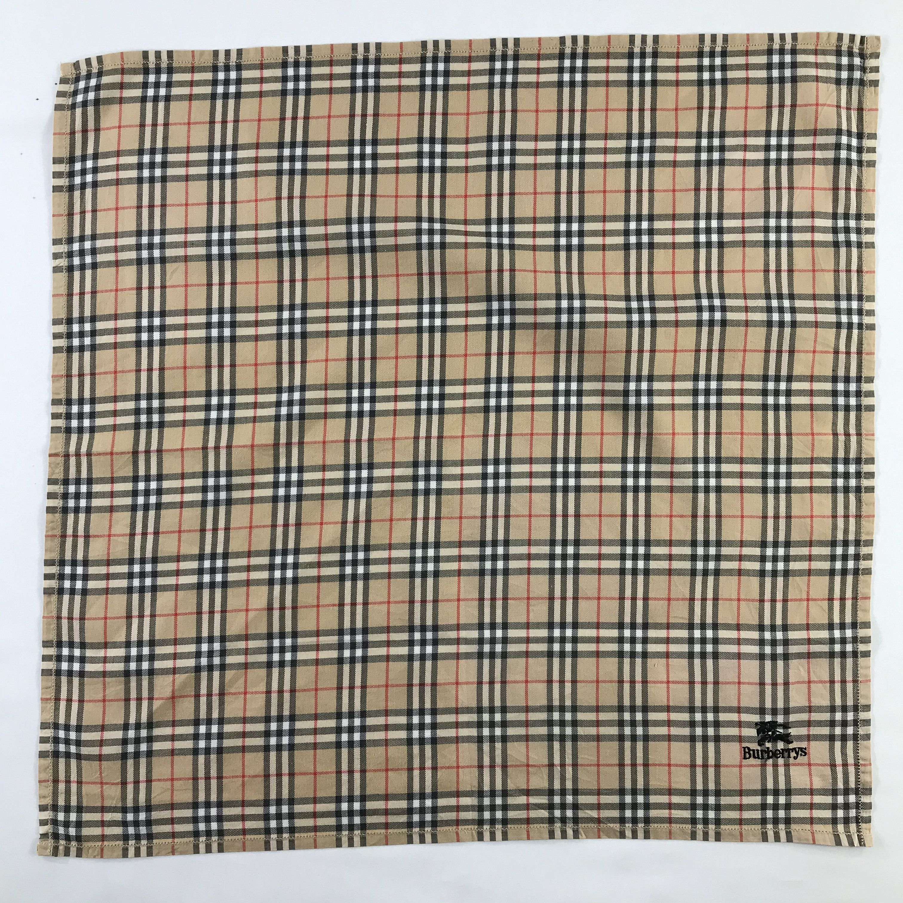 Burberry × Vintage Burberry Bandana / Handkerchief / Neckerchief - S488 Size ONE SIZE - 1 Thumbnail