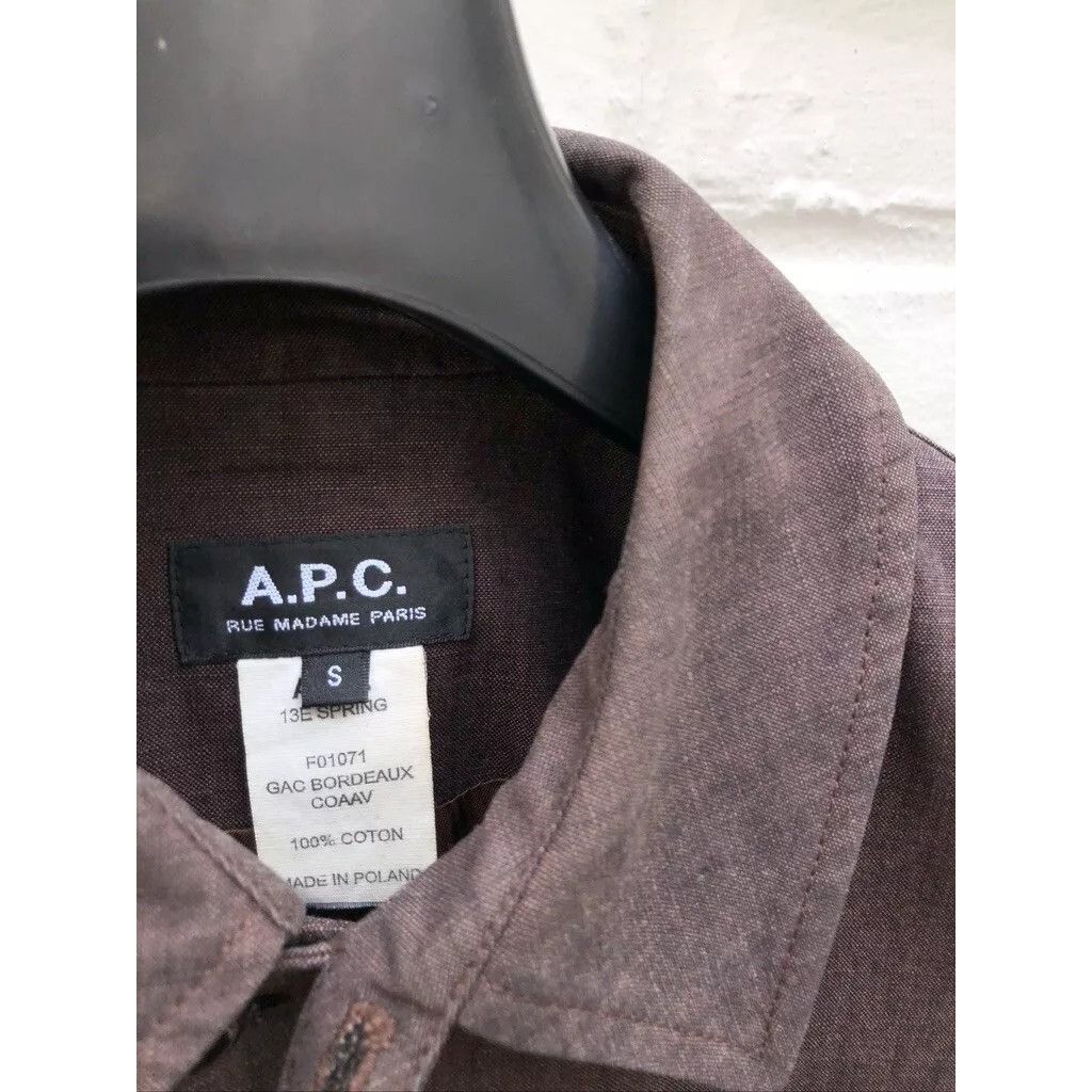 A.P.C. Womens Dark Burgundy Brown Mac Coat Size S / US 4 / IT 40 - 2 Thumbnail