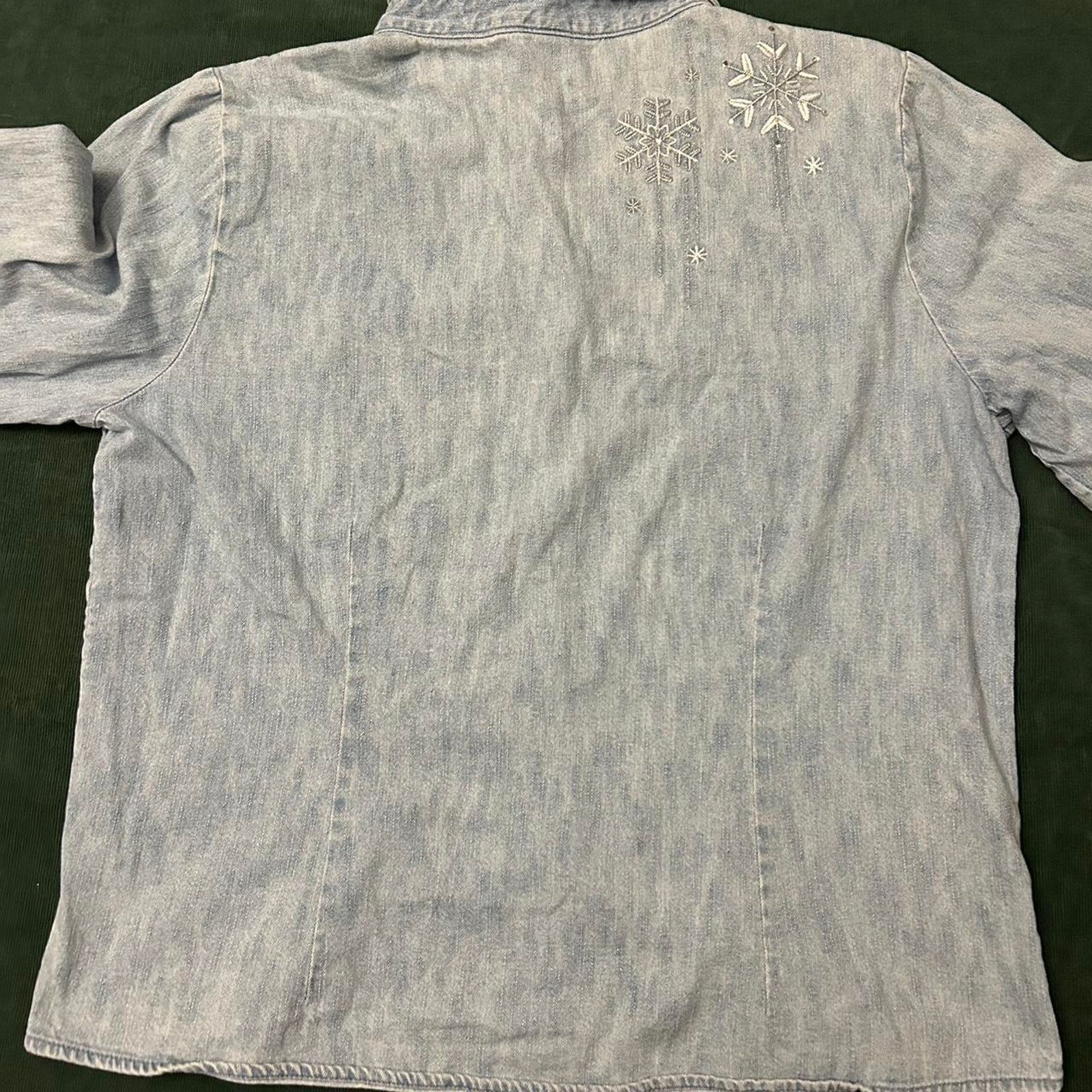 Other Vintage embroidered snowflake long sleeve Size US XL / EU 56 / 4 - 7 Thumbnail