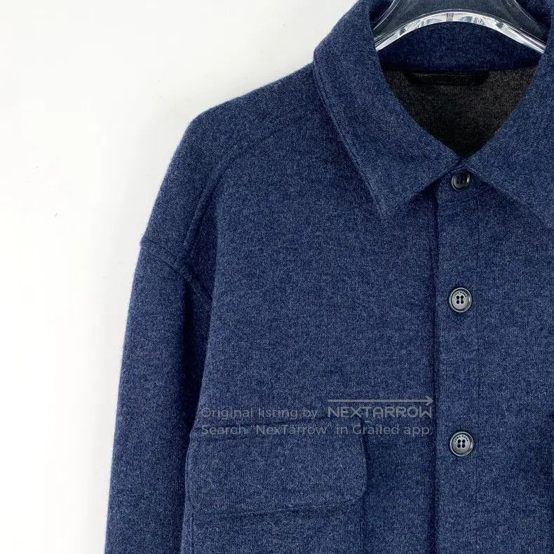 Loro Piana Loro Piana Dark Blue Cashmere Collared Single-breasted Lon Size US XXL / EU 58 / 5 - 3 Thumbnail