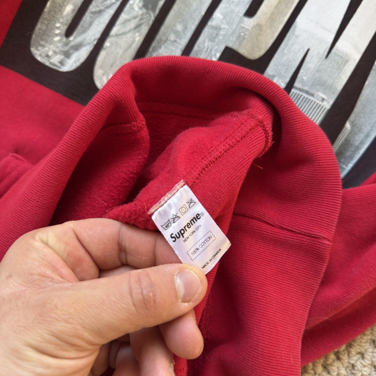 Supreme Supreme SUPNY Skyline DKNY Hoodie Red (2010) Size US M / EU 48-50 / 2 - 8 Thumbnail