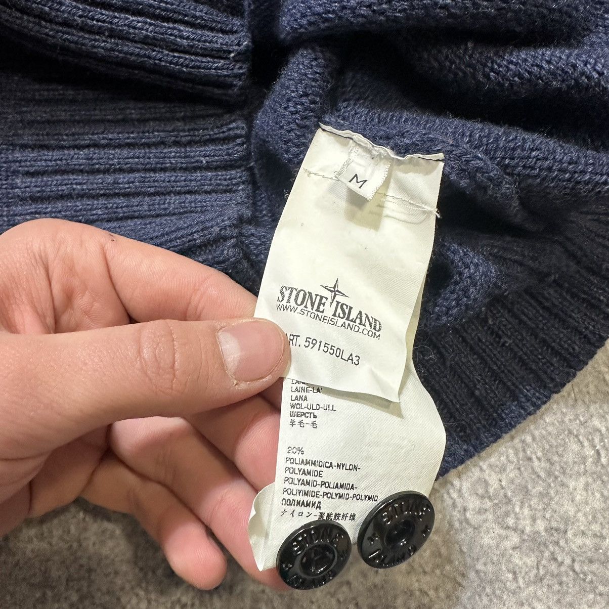 Stone Island × Vintage Vintage Stone Island sweater cardigan Size US M / EU 48-50 / 2 - 7 Thumbnail