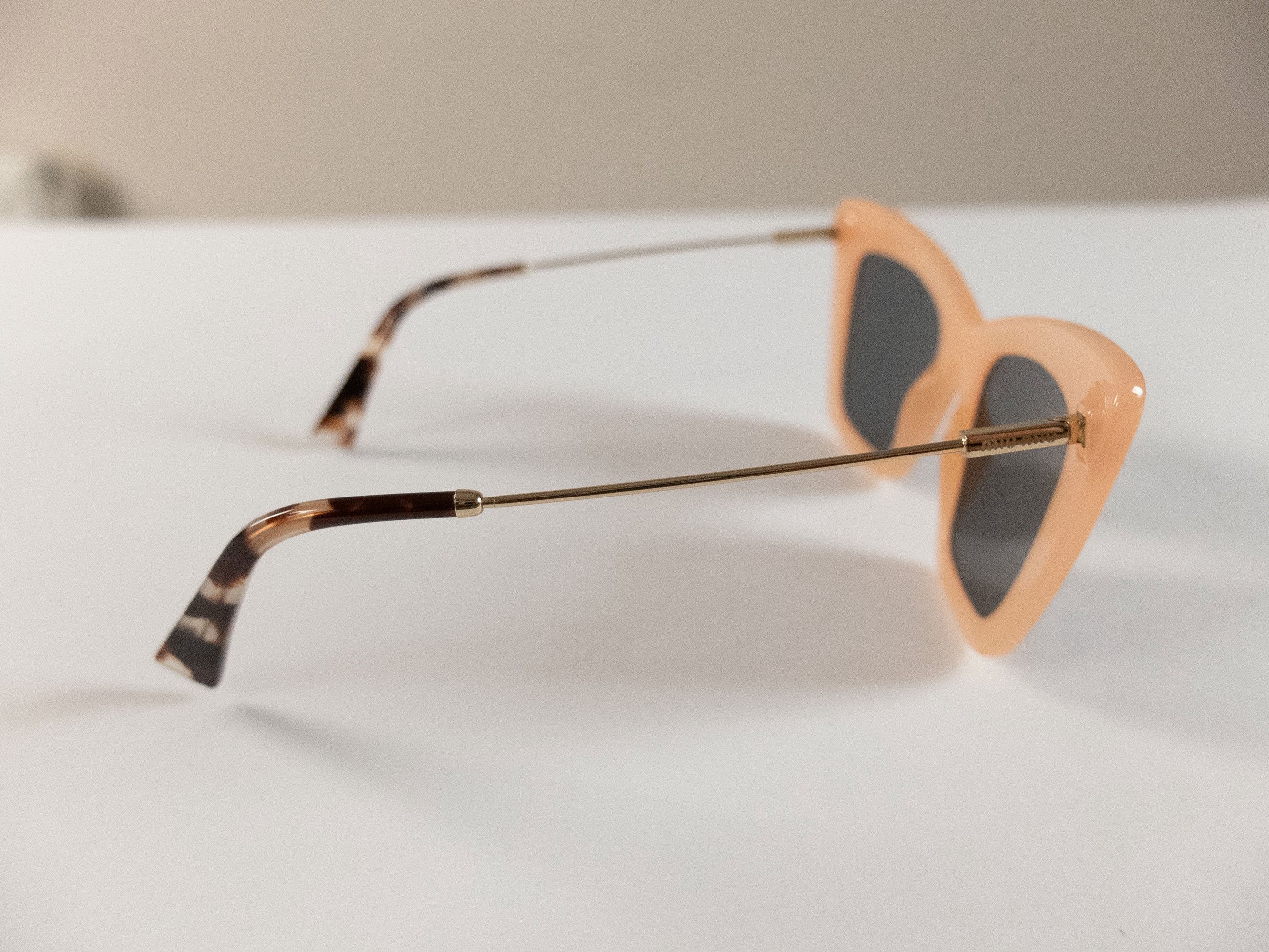 Miu Miu MIU MIU salmon pink cat eye metal and acetate sunglasses Size ONE SIZE - 3 Thumbnail