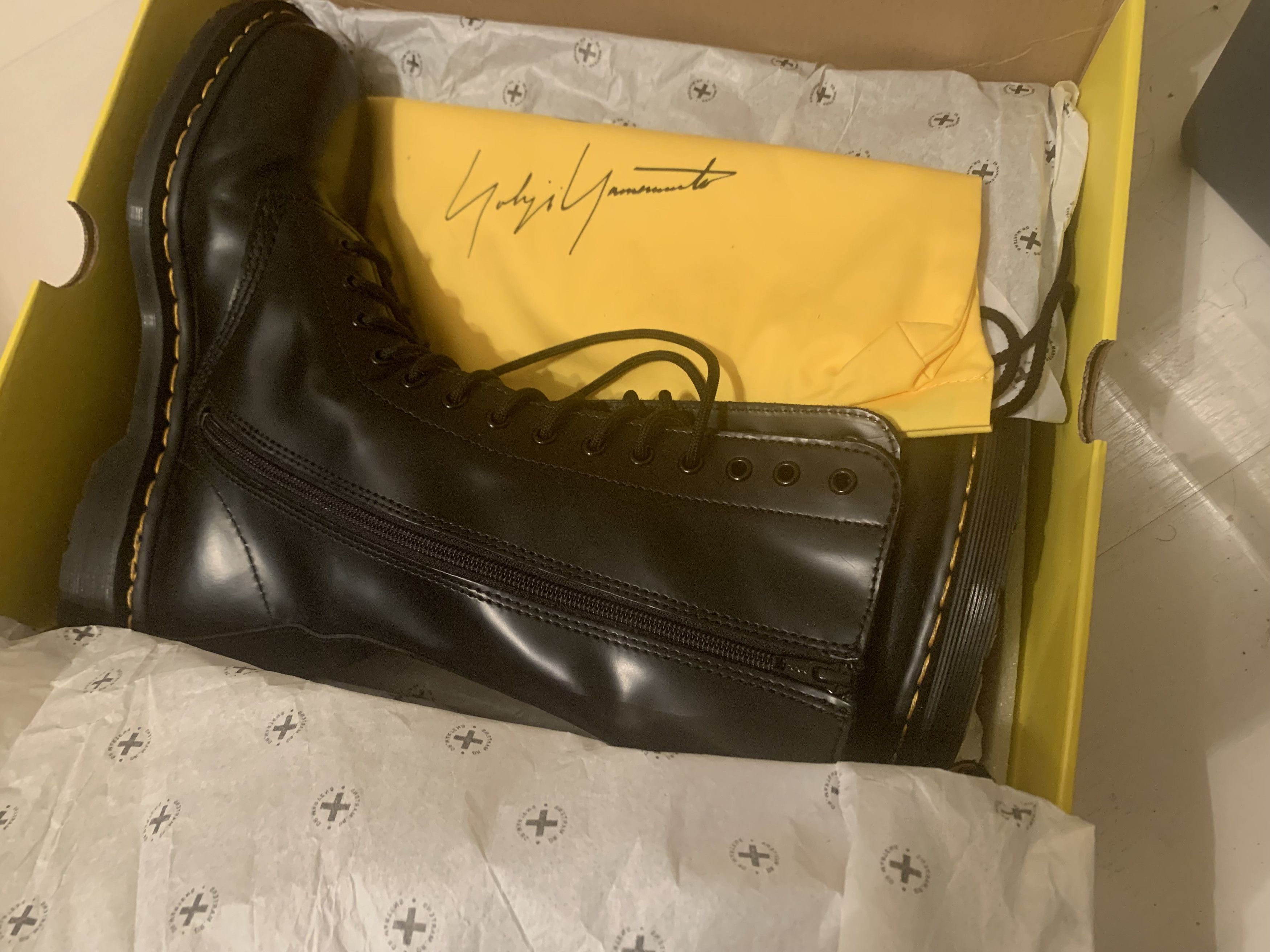Dr. Martens × Yohji Yamamoto Yohji Yamamoto x Dr. Martens 1914 Zipper Airwair Boots Size US 11 / EU 44 - 2 Thumbnail