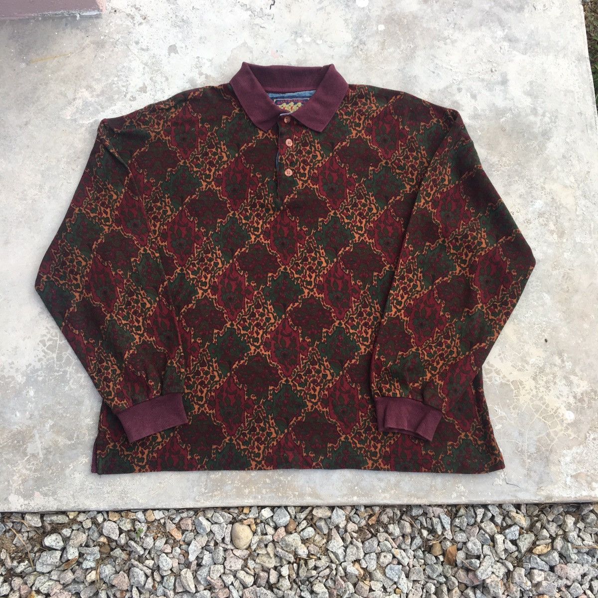 Chaps Ralph Lauren Vintage RALPH LAUREN Long Sleeve Polo Tee Made in USA Size US L / EU 52-54 / 3 - 1 Thumbnail