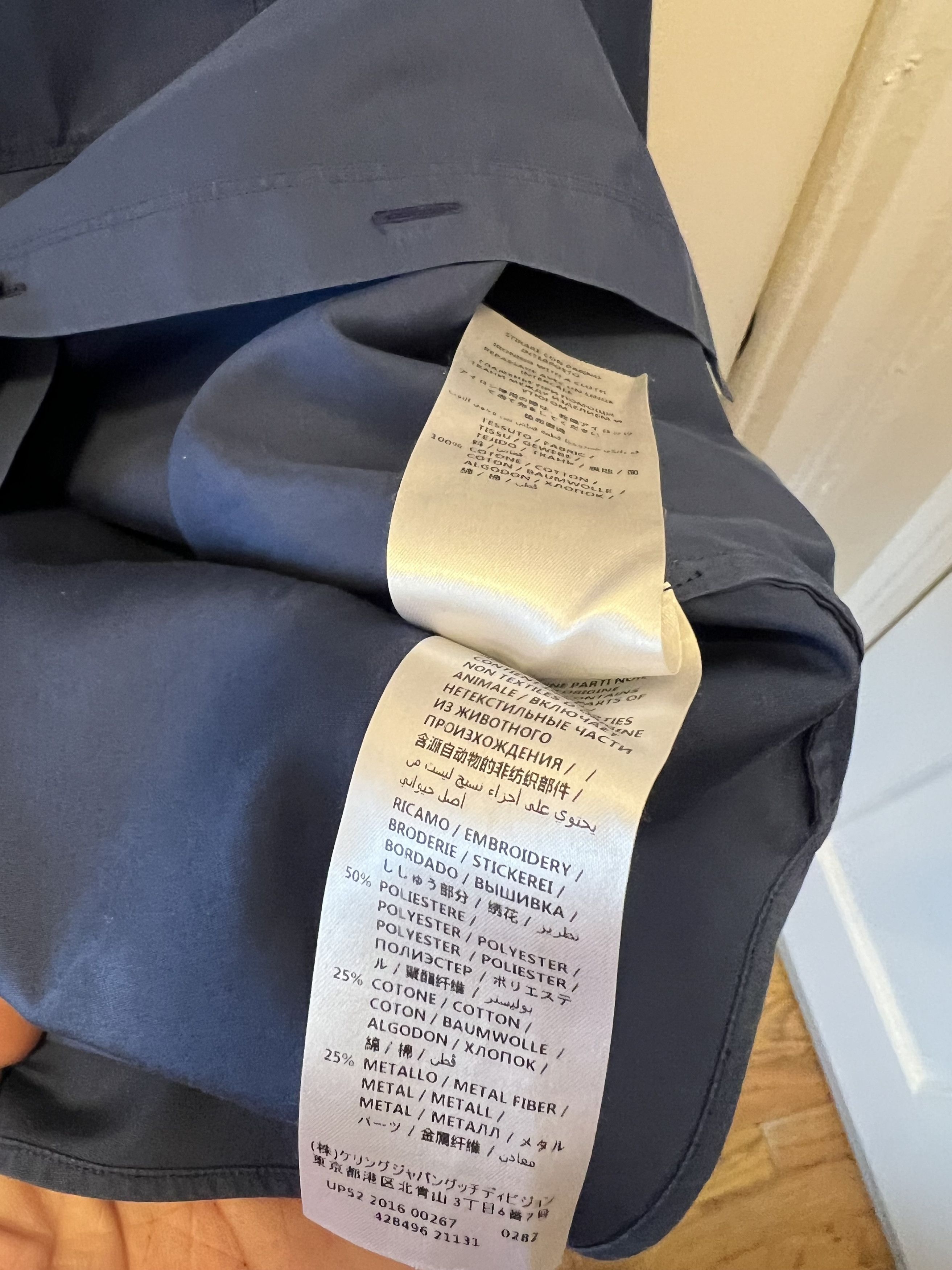 Gucci S/S17 $890 "Insect” Officers Shirt Size US L / EU 52-54 / 3 - 8 Thumbnail