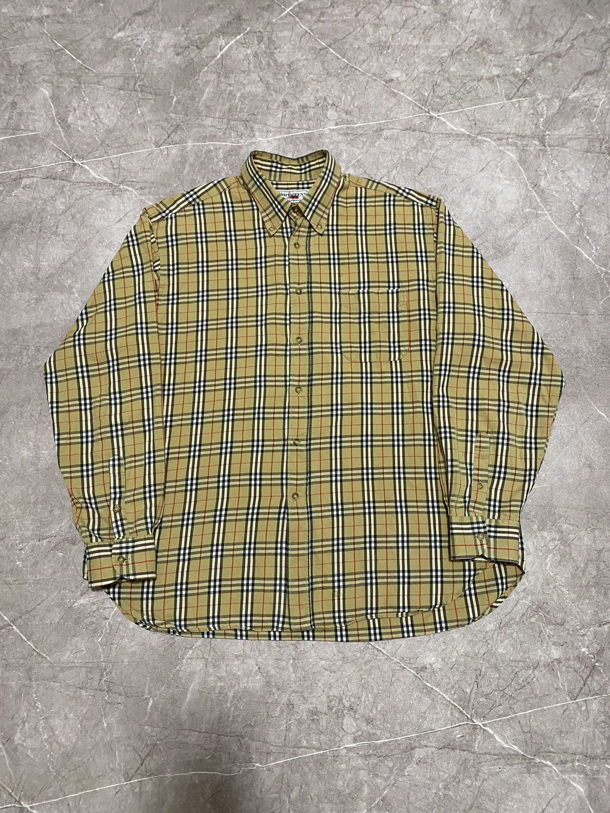 Vintage 90s Burberrys of London Button Nova Check Shirt Y2K