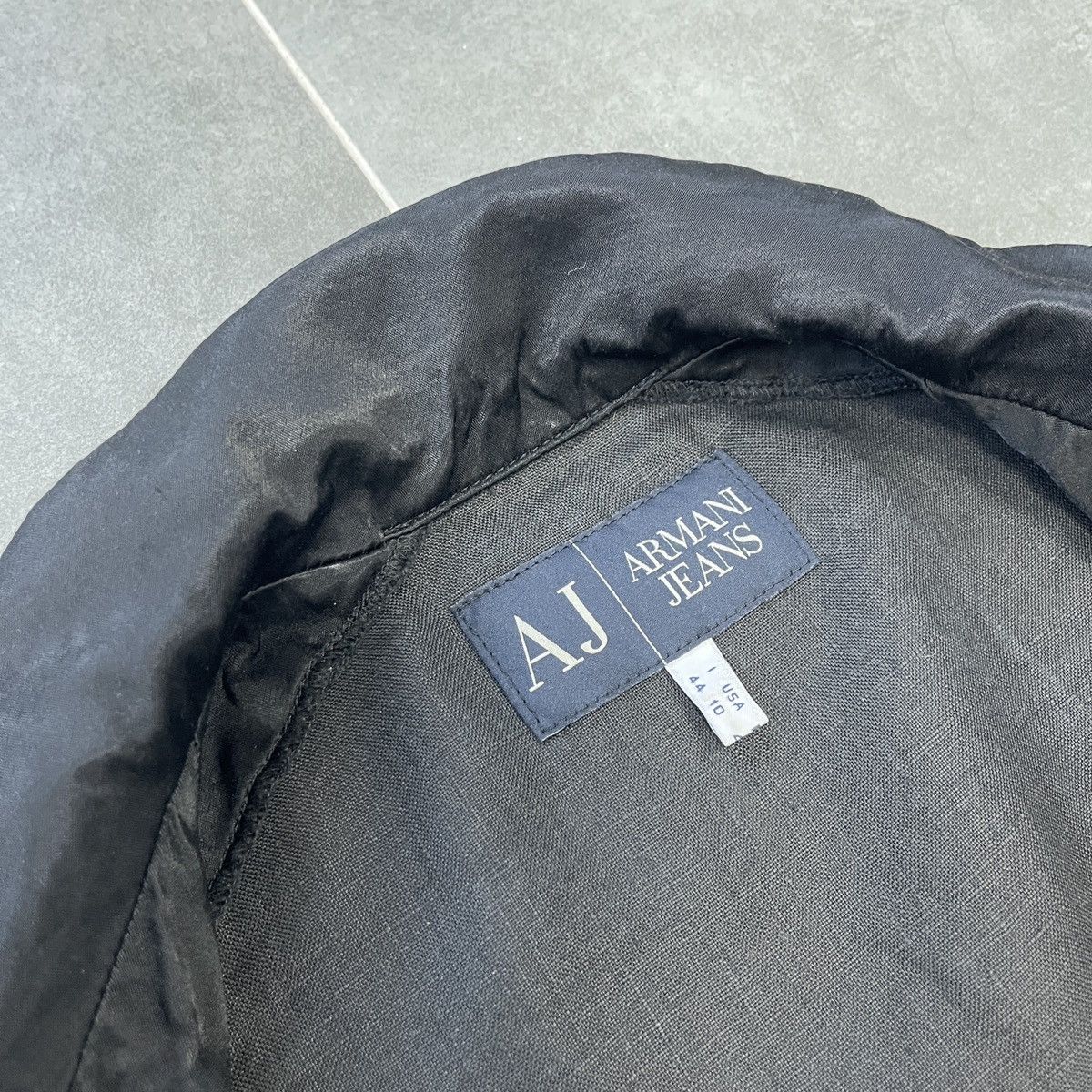Armani × Vintage Vintage Armani Jeans Linen Blazer Size M Size M / US 6-8 / IT 42-44 - 11 Thumbnail