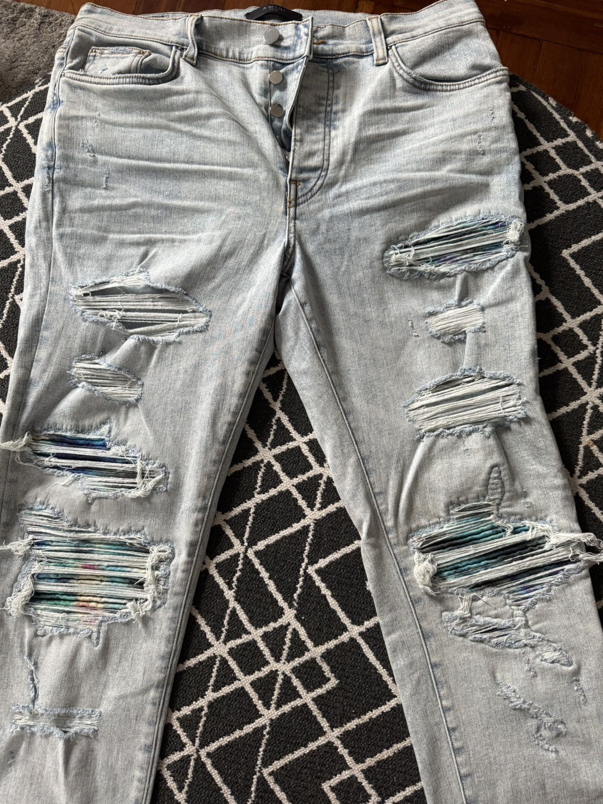 Amiri AMIRI SIZE 36 TIE DYE MX1 JEAN SKY INDIGO Size US 36 / EU 52 - 2 Thumbnail