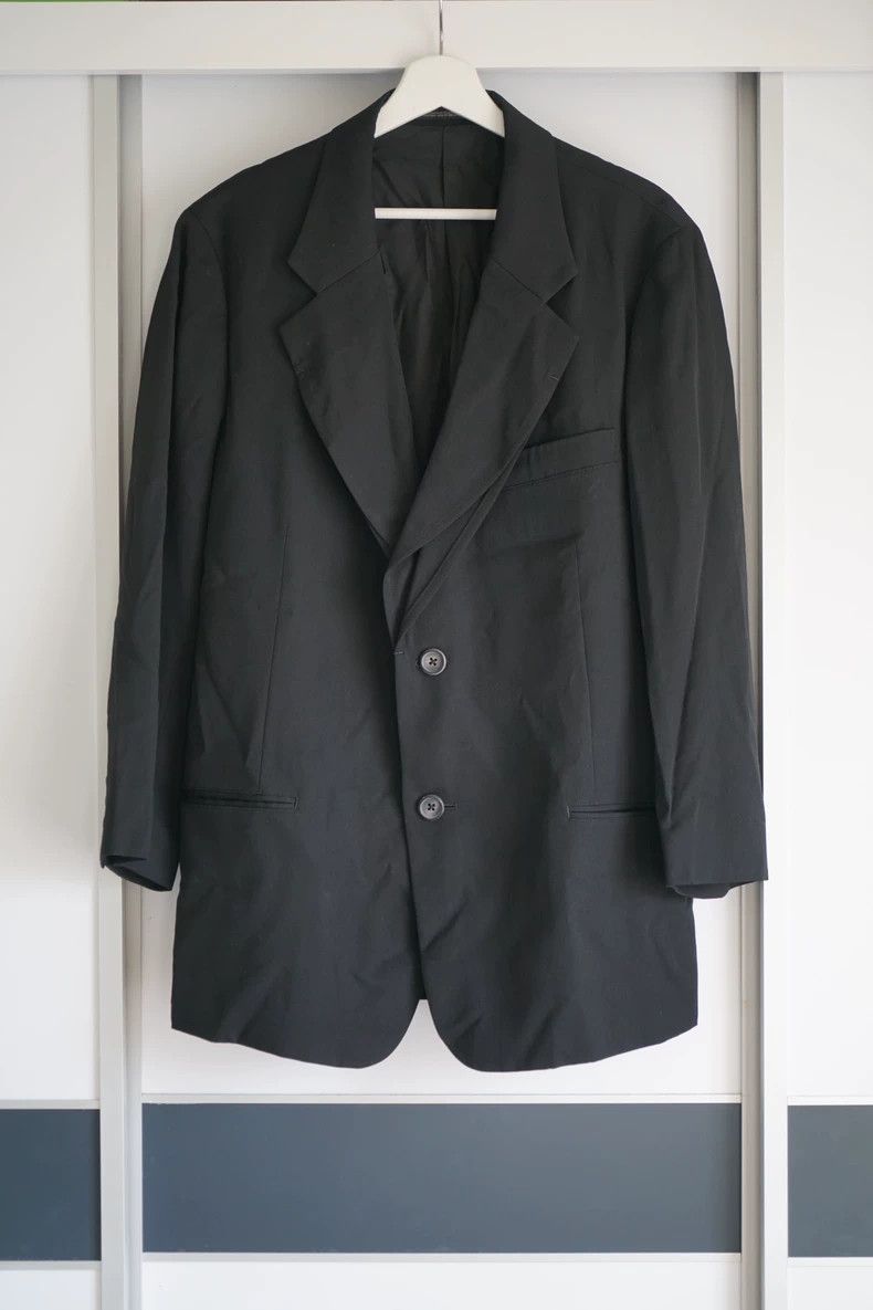 Yohji Yamamoto Yohji Yamamoto Black Double Design Suit Jacket Size US L / EU 52-54 / 3 - 1 Thumbnail