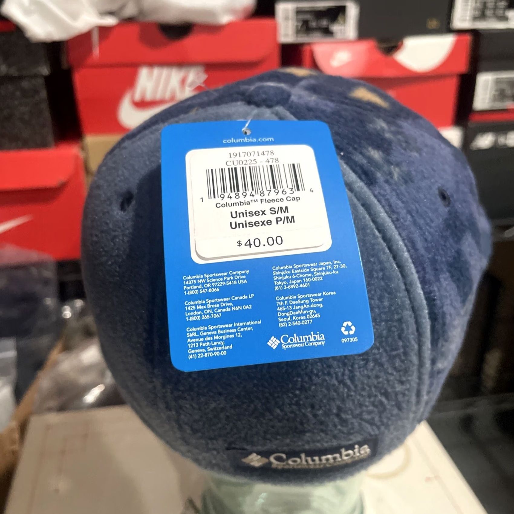 Vintage Columbia Hat Cap Adult S/M Fleece Flexfit Outdoor Mens Winter Blue Hat Cap Size US S / EU 44-46 / 1 - 6 Thumbnail