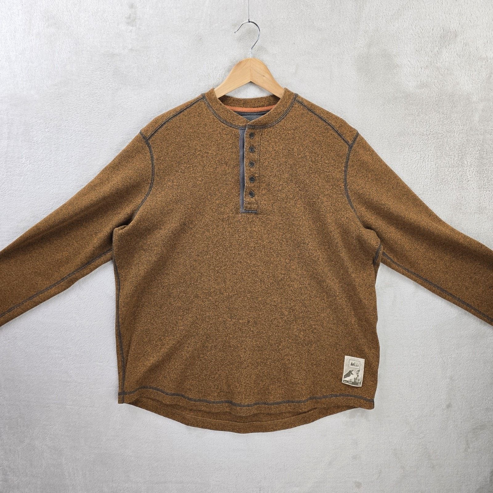 Rei REI Base Layer Henley Button Long Sleeve Sweater Shirt XL Size US XL / EU 56 / 4 - 2 Thumbnail