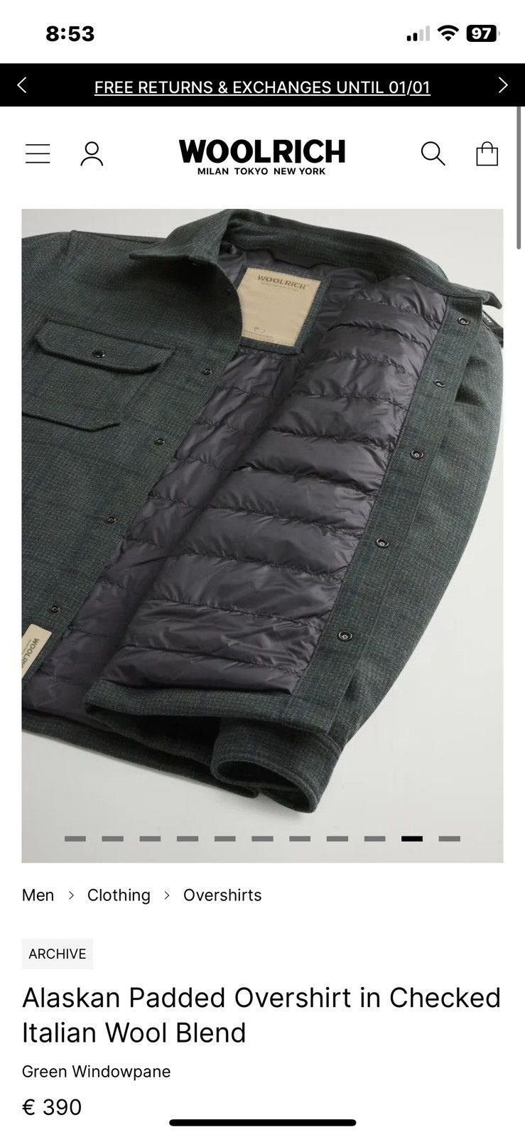 Woolrich Woolen Mills new AW24/25 Size US M / EU 48-50 / 2 - 8 Thumbnail