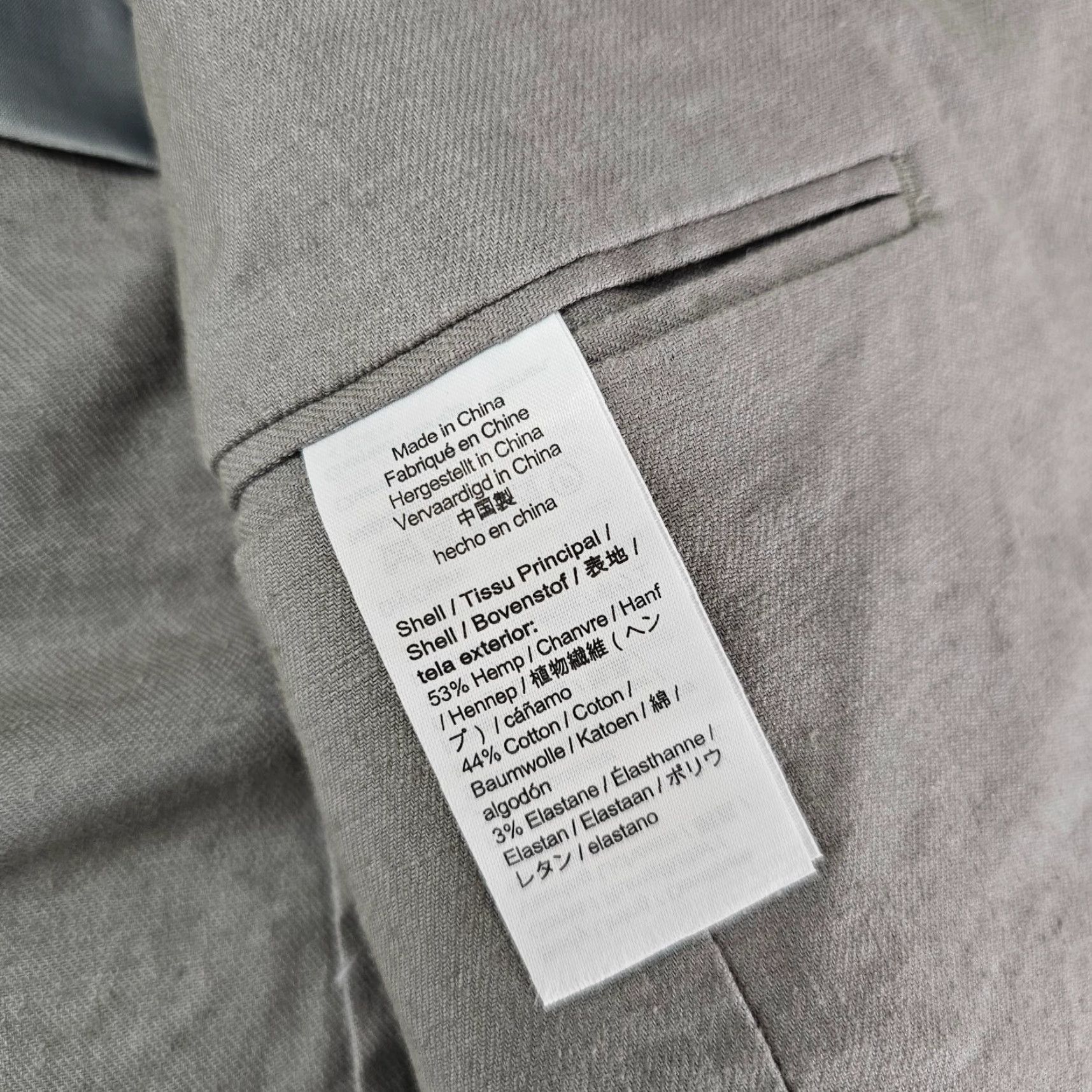 J.Crew J.CREW Blazer Mens Medium Gray Slim Fit Two-Button Notch Lapel Jacket Regular Ventless Cotton Hemp Blend 2 Piece Business Casual Party/Cocktail Size 40R - 6 Thumbnail