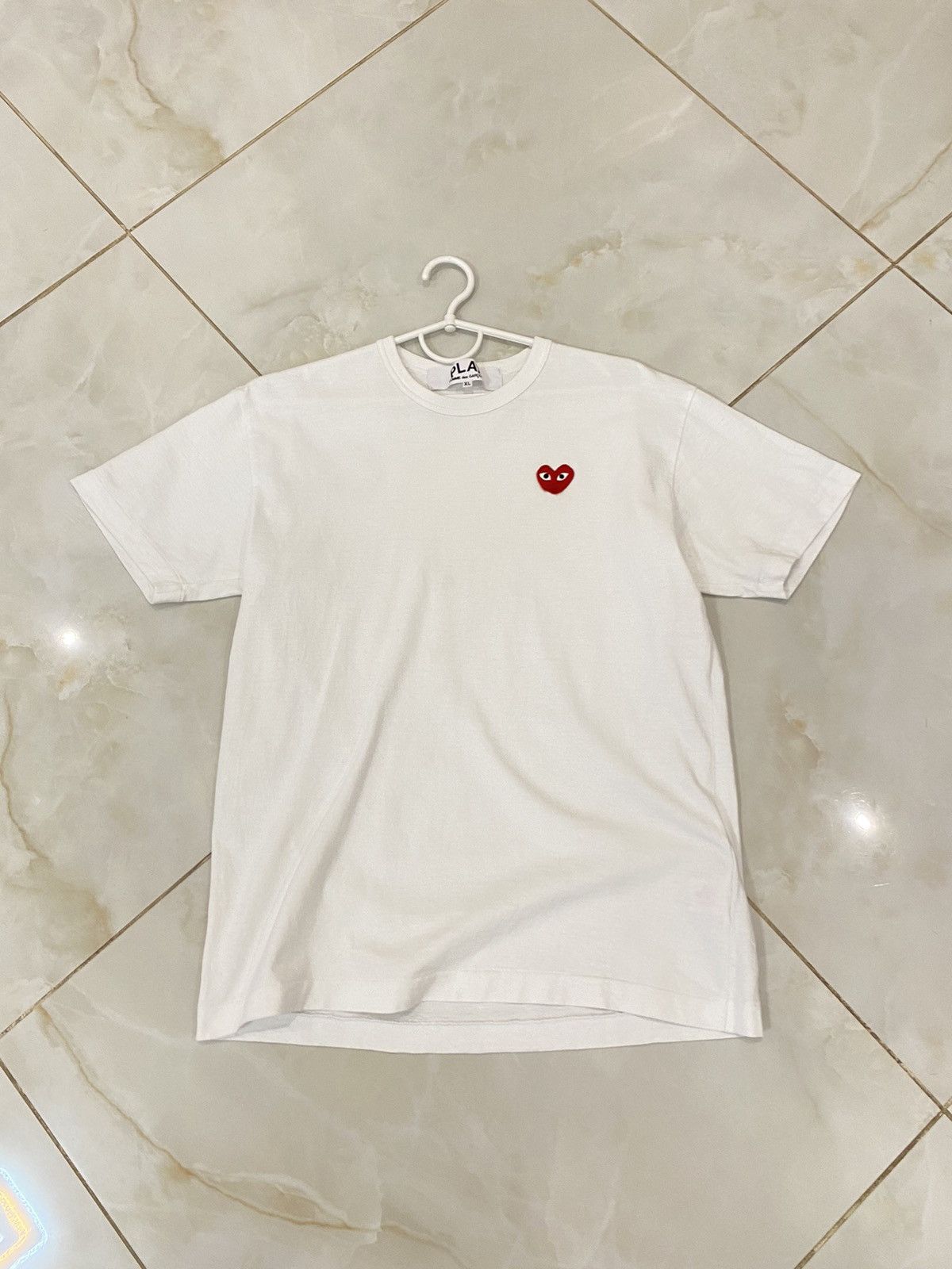 Comme des Garcons PLAY × Japanese Brand Comme Des Garsons Play T-shirt Logo Heard Red Size XL / US 12-14 / IT 48-50 - 1 Thumbnail