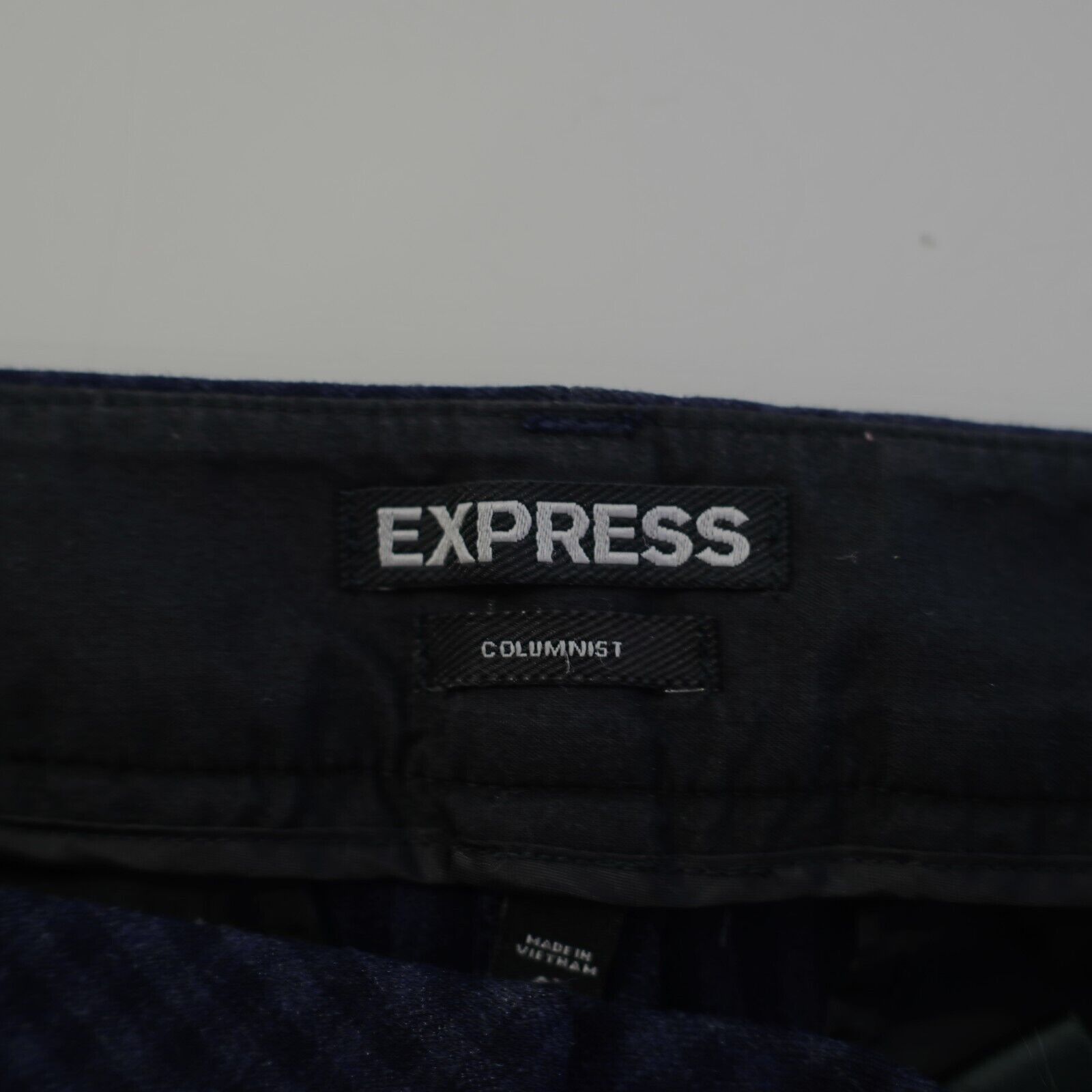 Express Express Columnist Blue Check Polyeter Blend Dress Pants 2R 3 Size 26" / US 2 / IT 38 - 4 Thumbnail