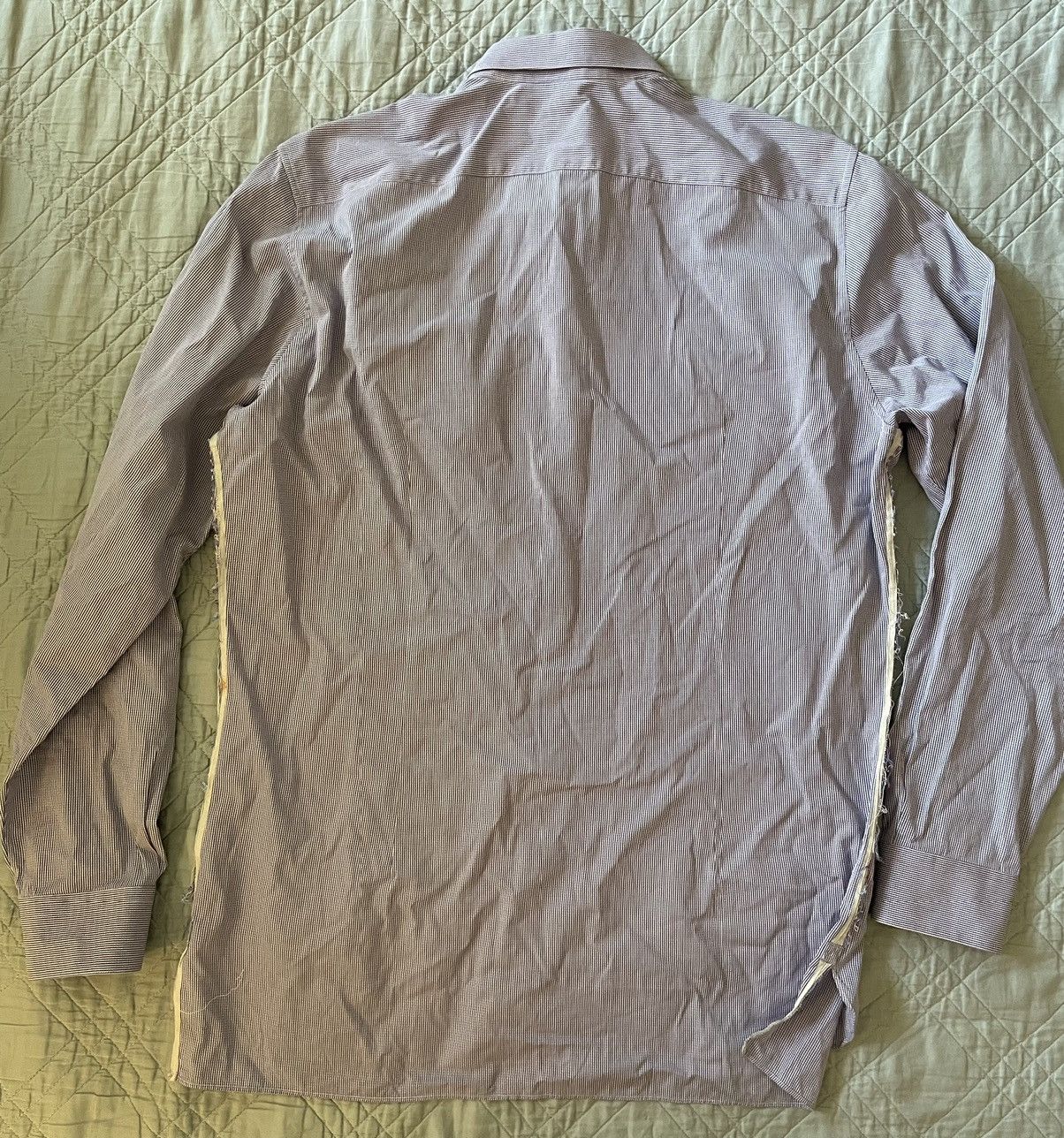 Lanvin Micro Check Shirt with Raw Seam Detail Size US L / EU 52-54 / 3 - 9 Thumbnail